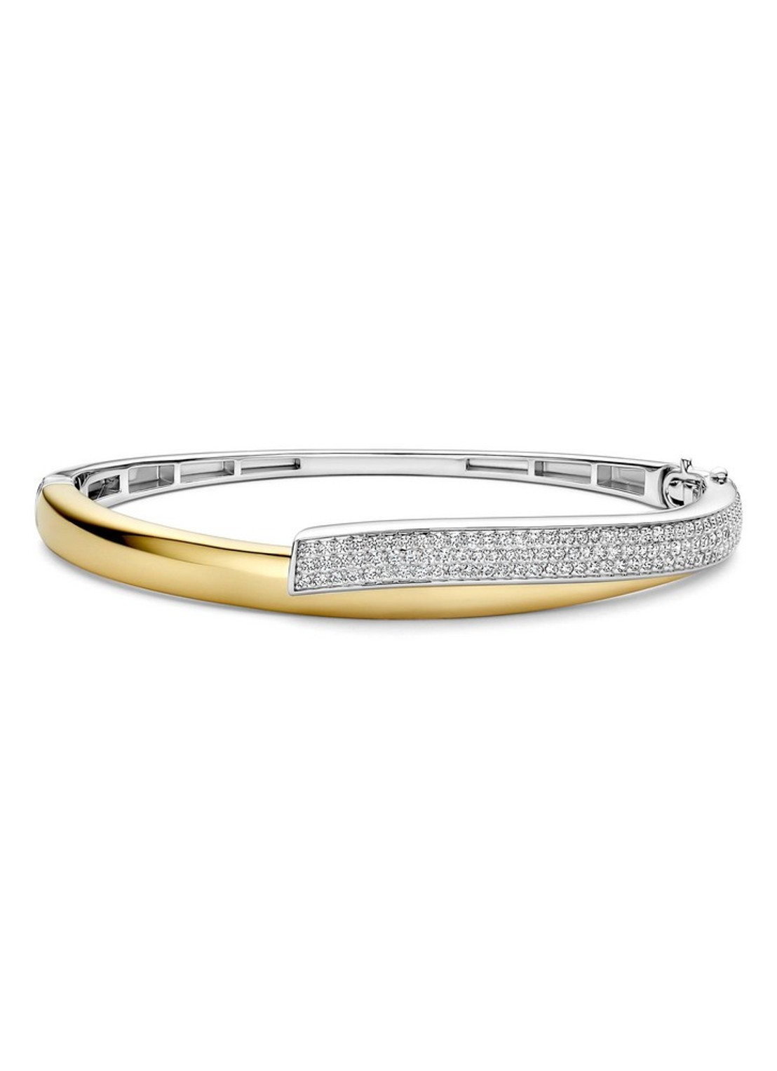 TI SENTO - Milano Bangle met zirkonia 23110ZY - voorkant 6 goud