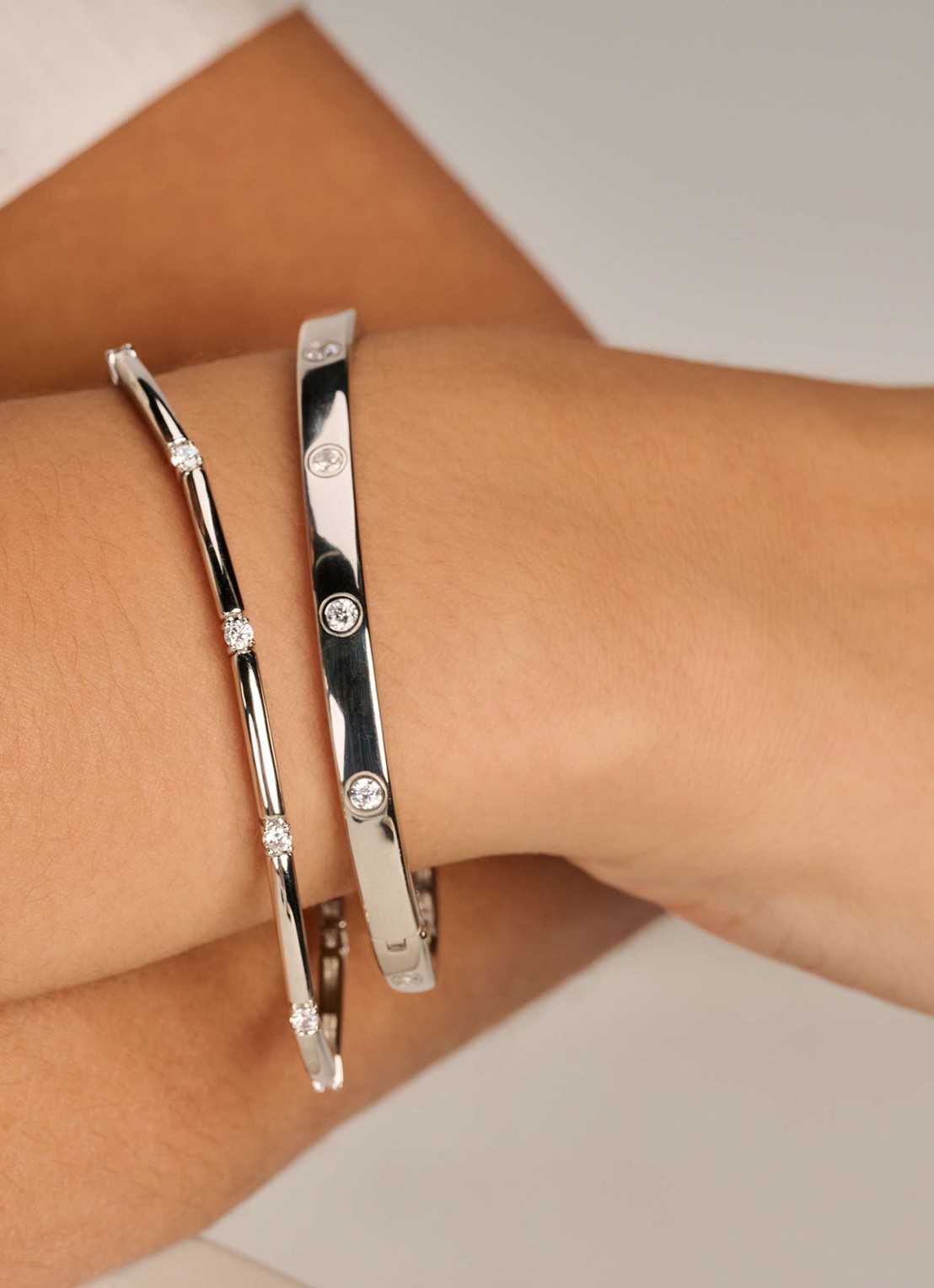 TI SENTO - Milano Bangle van zilver 23099ZI - voorkant zilver