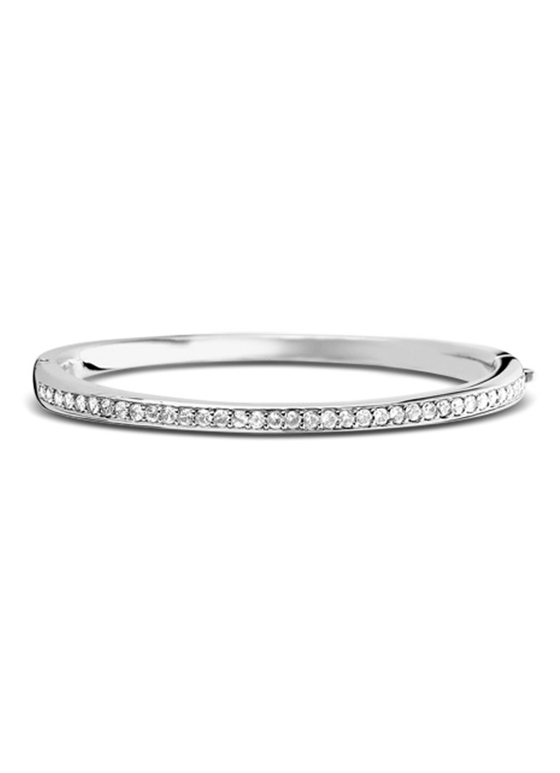 TI SENTO - Milano Bangle van zilver met zirkonia 2298ZI - voorkant zilver