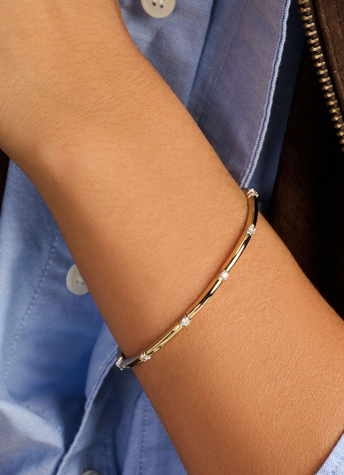TI SENTO - Milano Bangle verguld 23099ZY - voorkant 2 goud