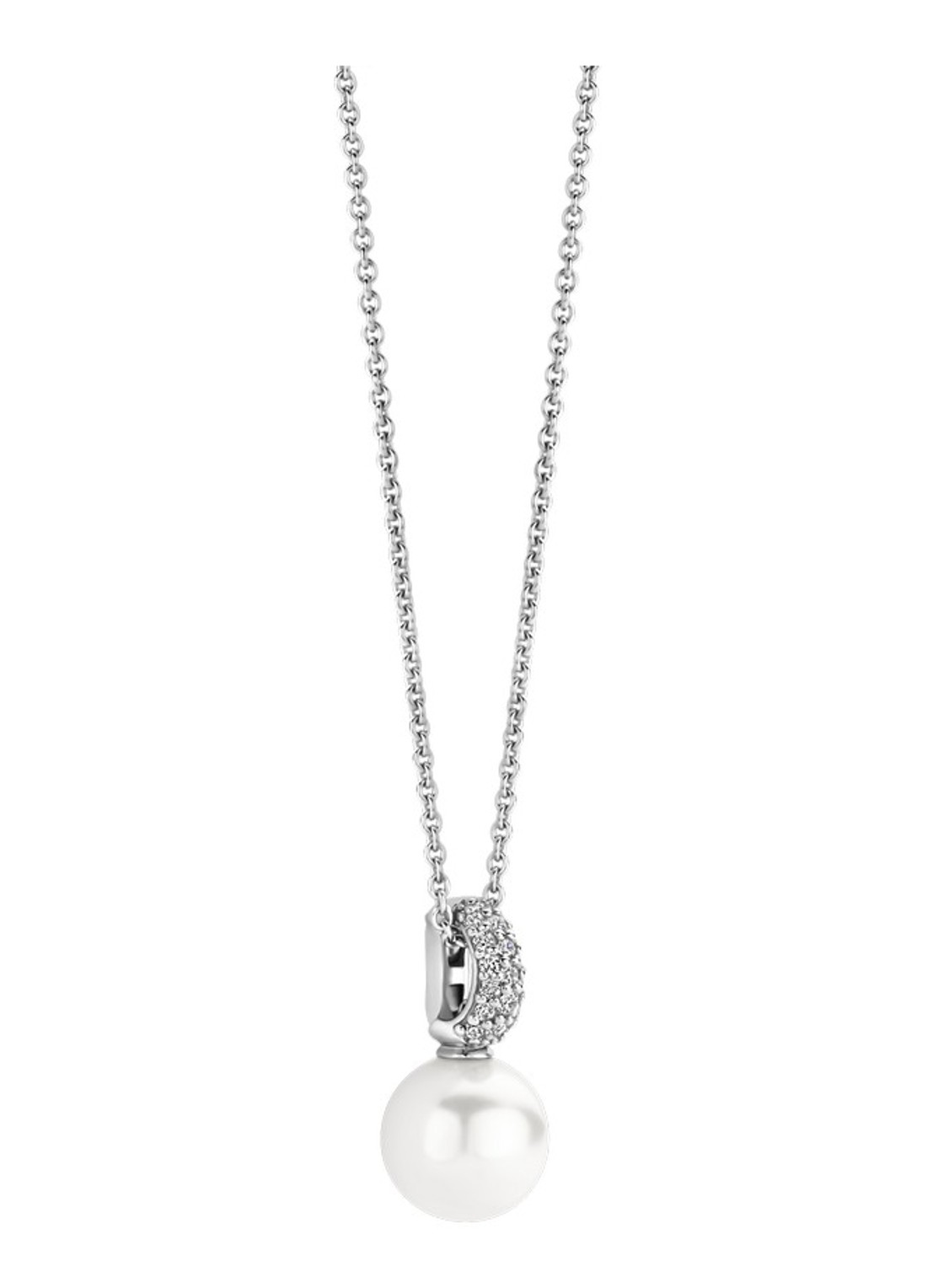 TI SENTO - Milano Hanger met parel 6834PW - detail zilver