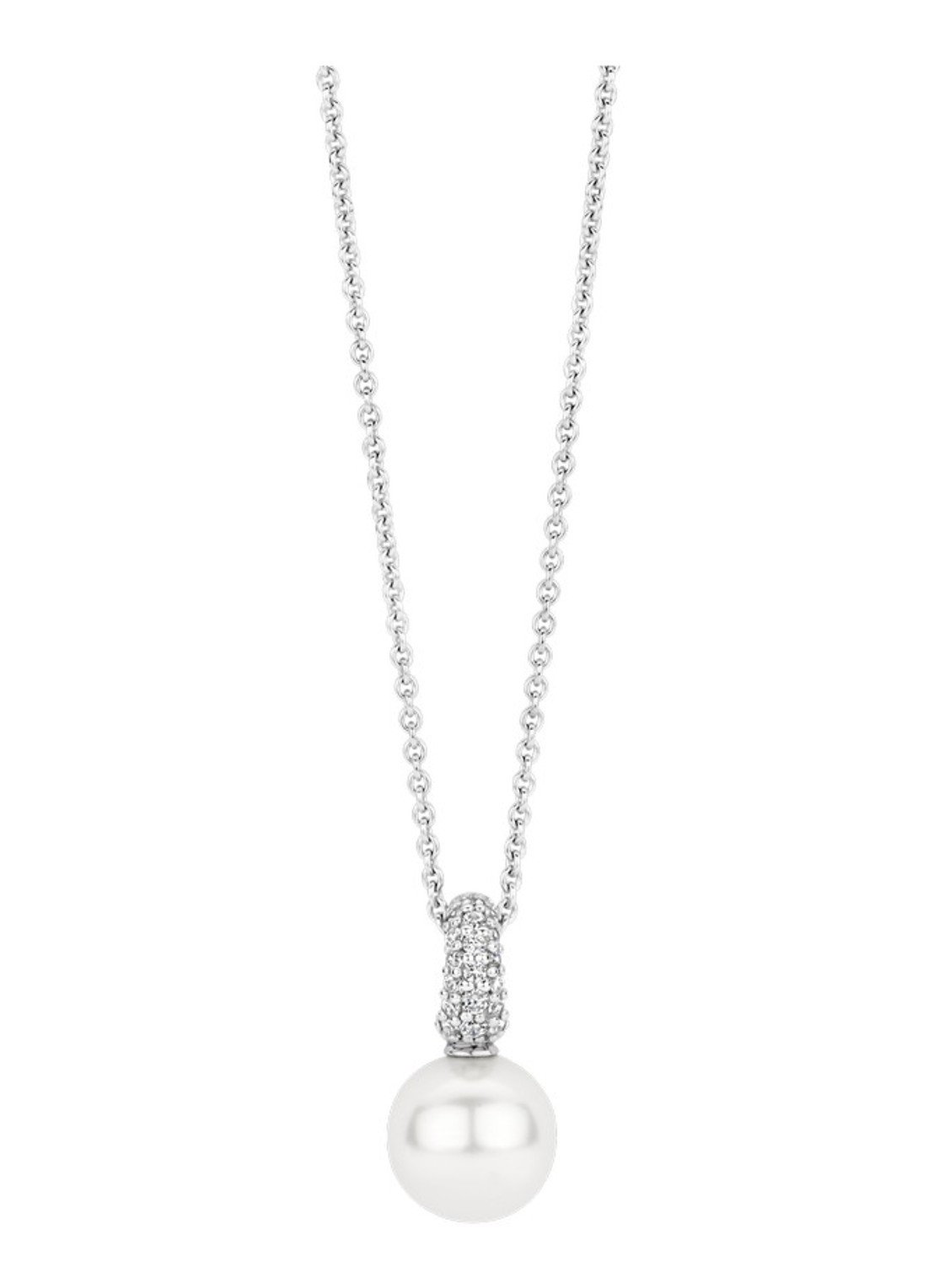 TI SENTO - Milano Hanger met parel 6834PW - voorkant 2 zilver