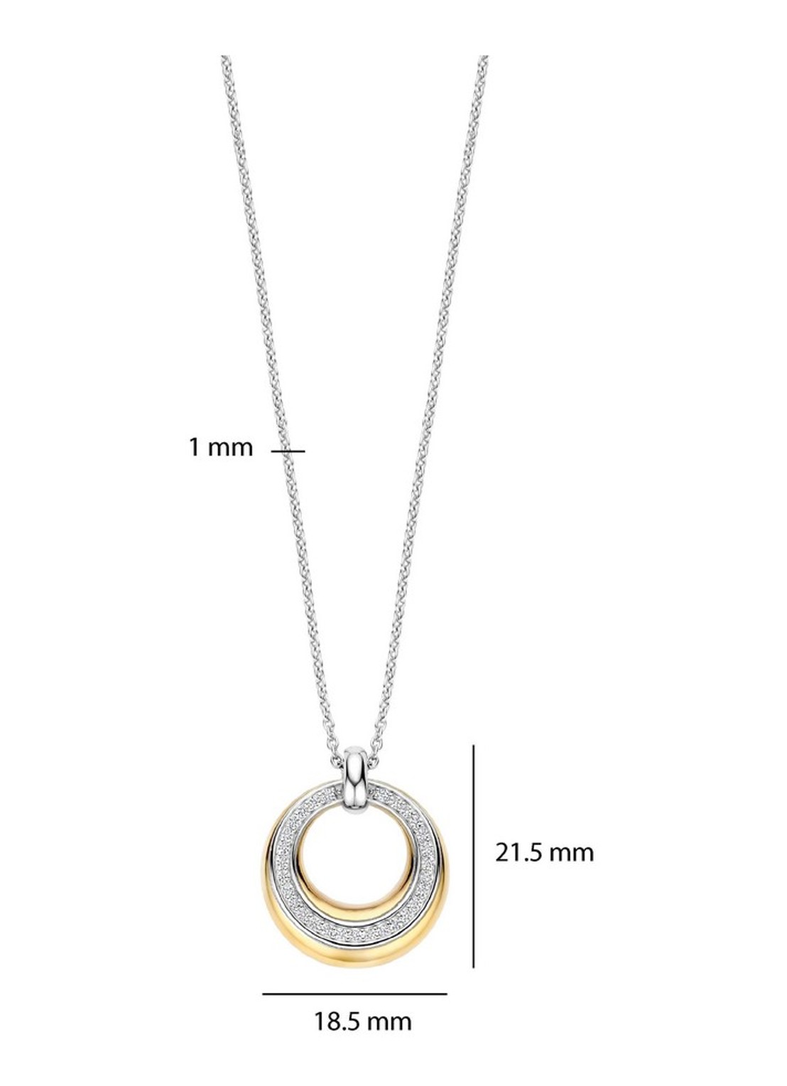 TI SENTO - Milano Ketting 34119ZY - detail 3 goud