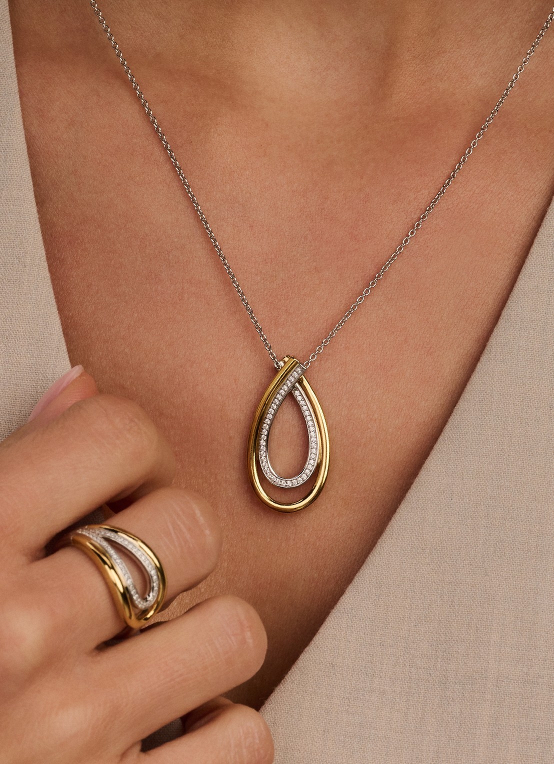 TI SENTO - Milano Ketting 34121ZY - voorkant 2 goud
