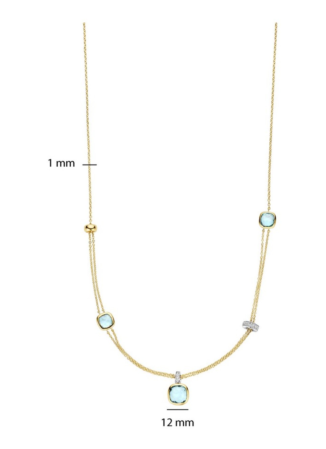 TI SENTO - Milano Ketting 34122TY - detail 3 goud