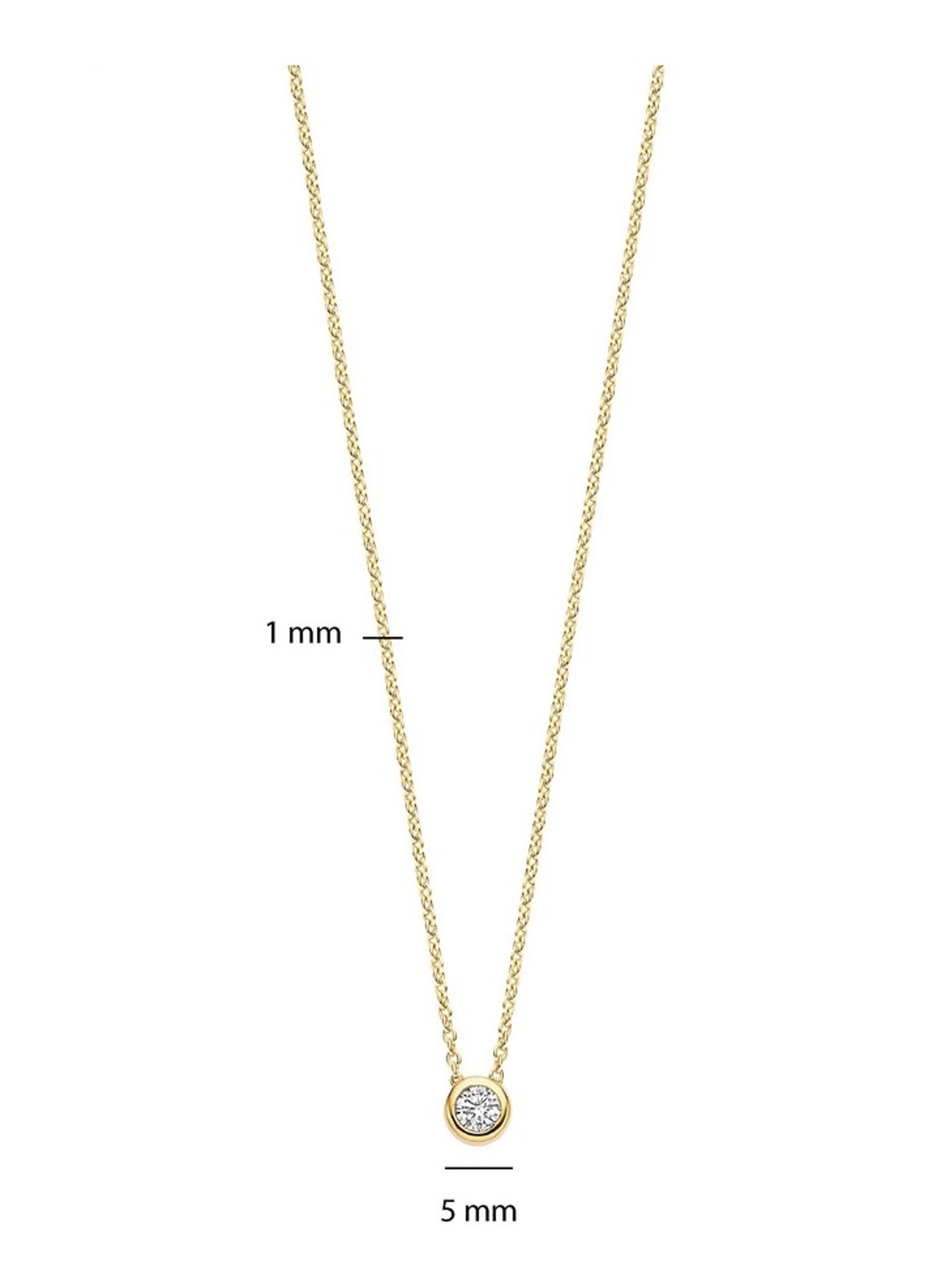 TI SENTO - Milano Ketting 34124ZY - detail 3 goud