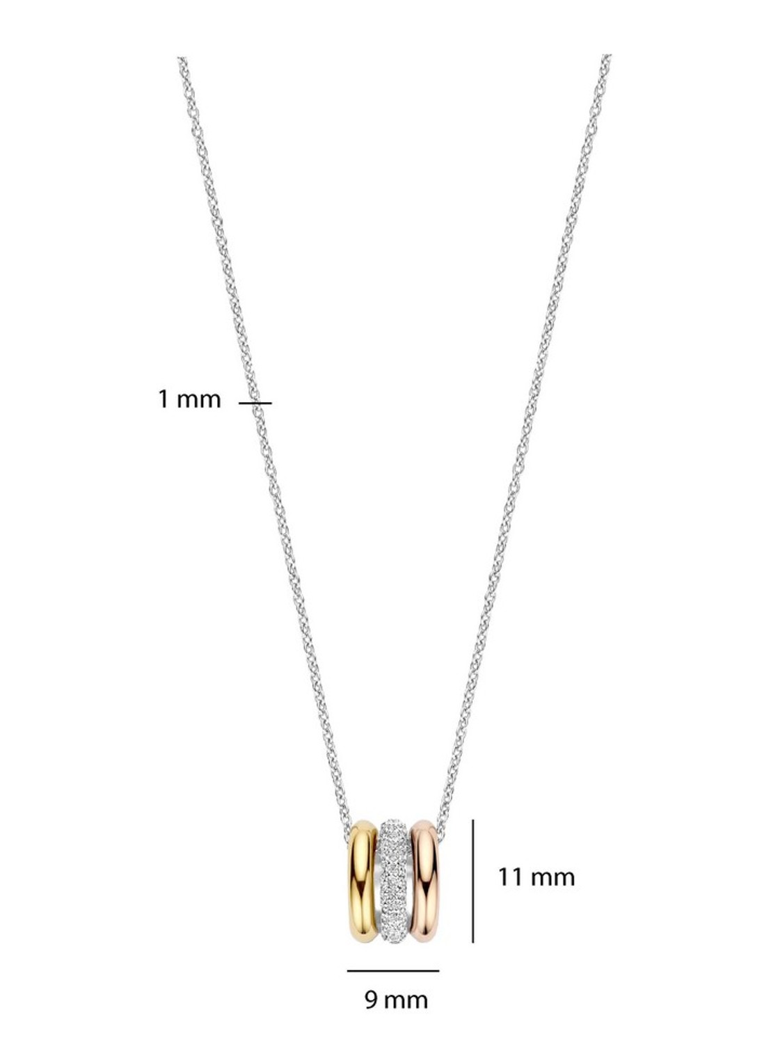 TI SENTO - Milano Ketting 34128TZ - detail 3 zilver
