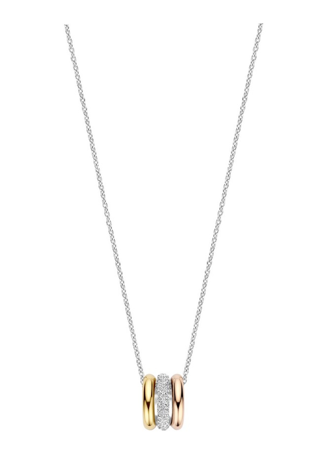 TI SENTO - Milano Ketting 34128TZ - voorkant 4 zilver
