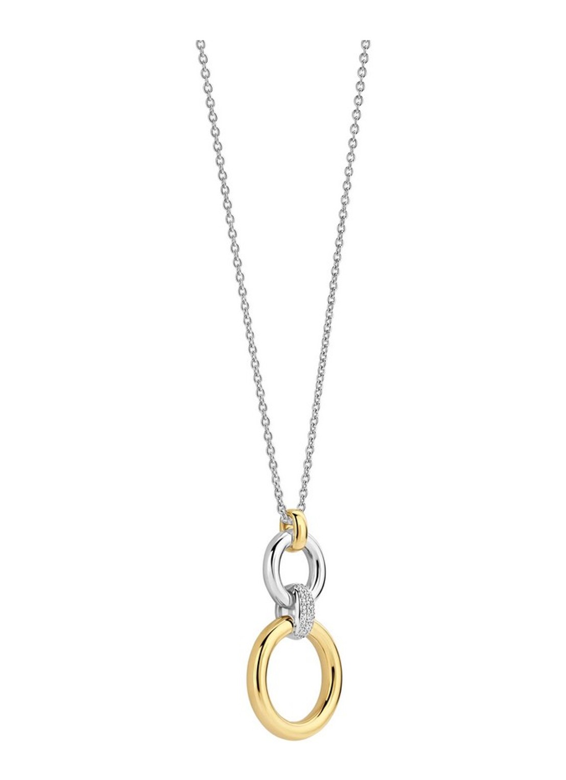 TI SENTO - Milano Ketting met hanger 34134ZY - detail zilver