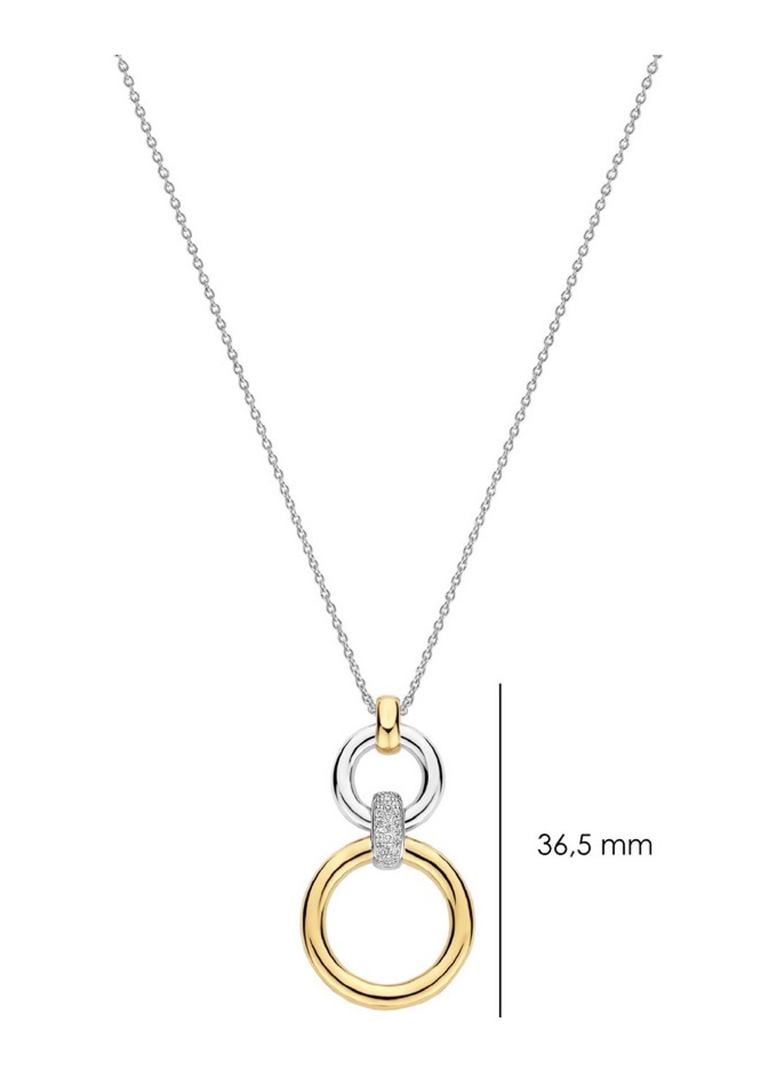 TI SENTO - Milano Ketting met hanger 34134ZY - detail 3 zilver