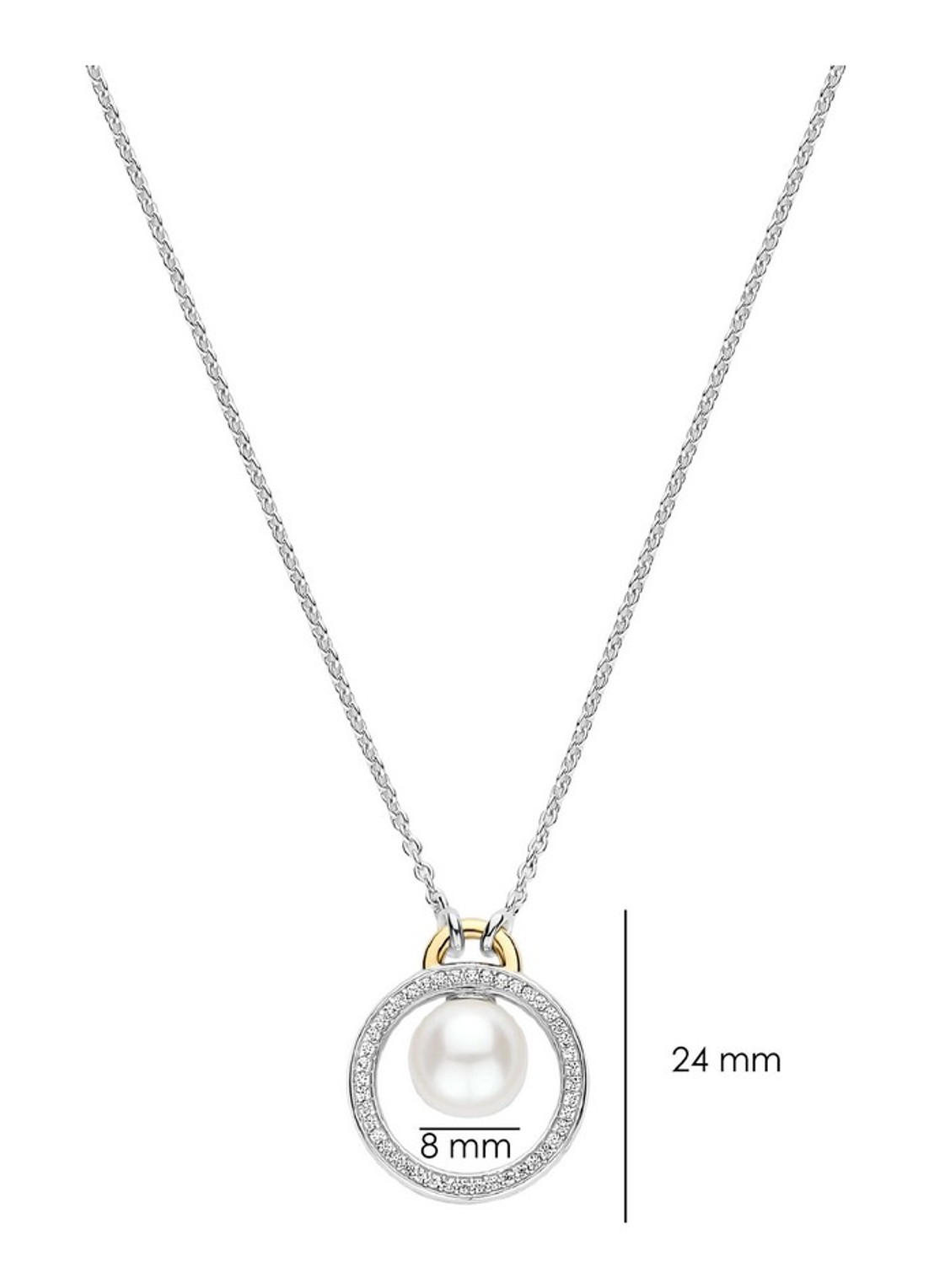 TI SENTO - Milano Ketting met hanger 34139YP - detail 3 zilver