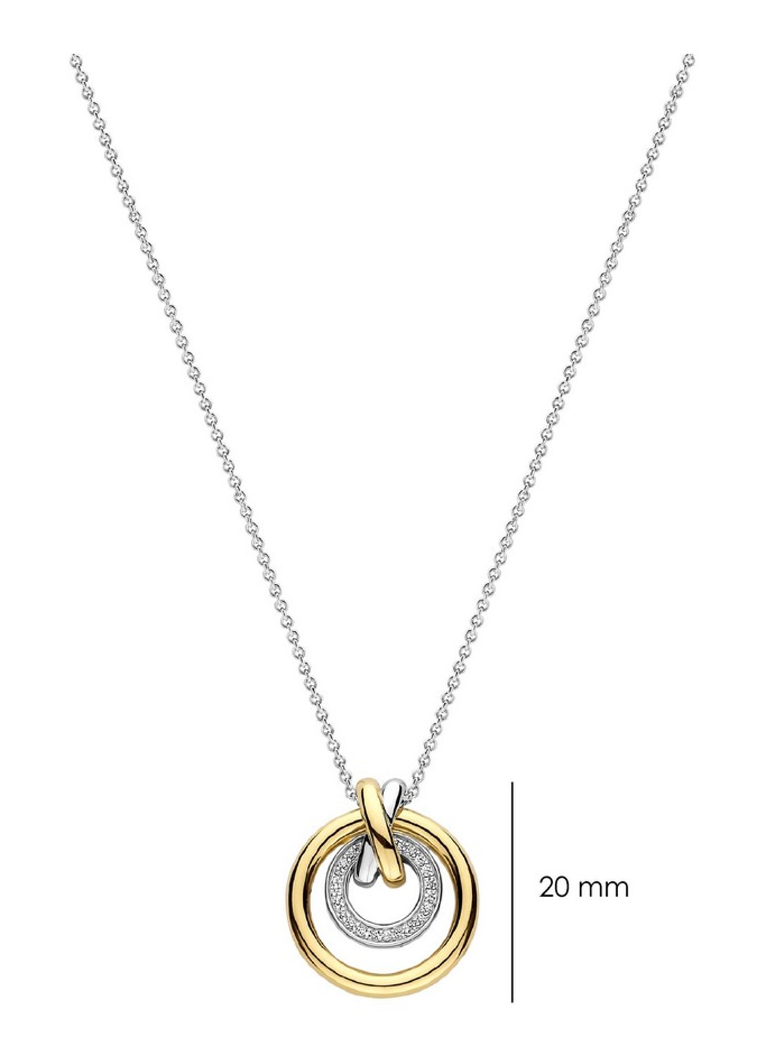 TI SENTO - Milano Ketting met hanger 34141ZY - detail 3 zilver