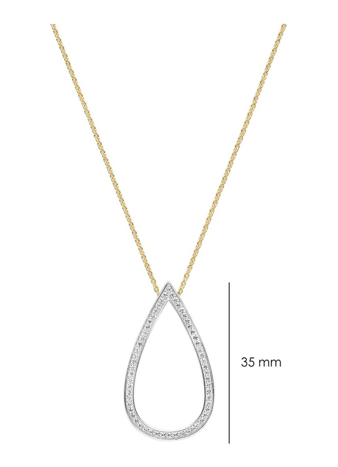 TI SENTO - Milano Ketting met hanger 34145ZY - detail 3 goud