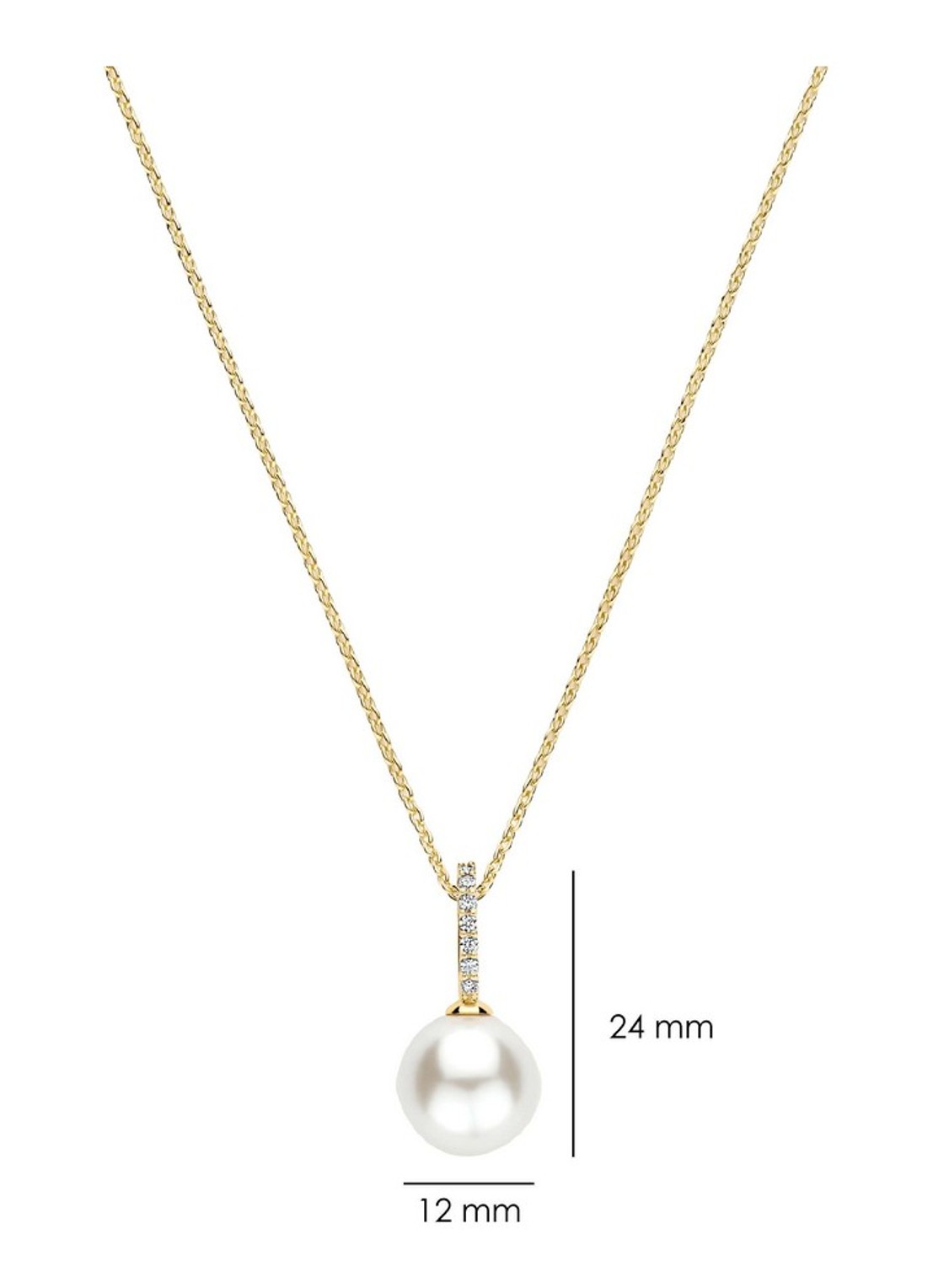TI SENTO - Milano Ketting met hanger 34153YP - detail 3 goud