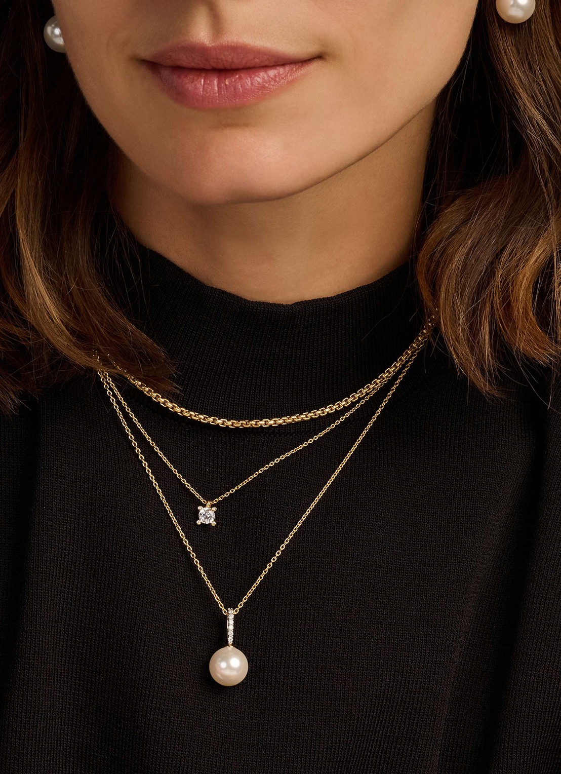 TI SENTO - Milano Ketting met hanger 34153YP - voorkant 5 goud
