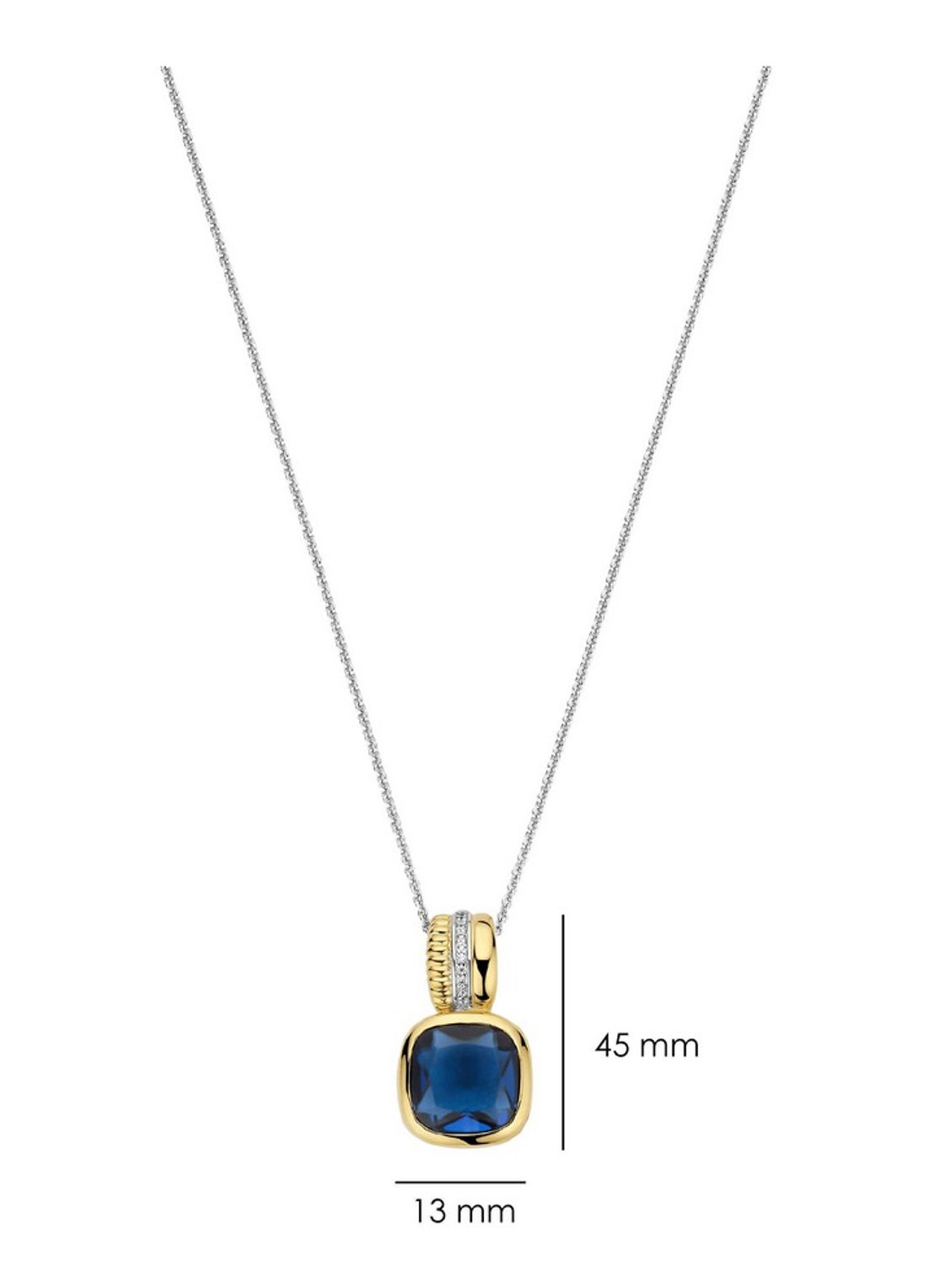 TI SENTO - Milano Ketting met hanger 6864DB - detail 5 zilver