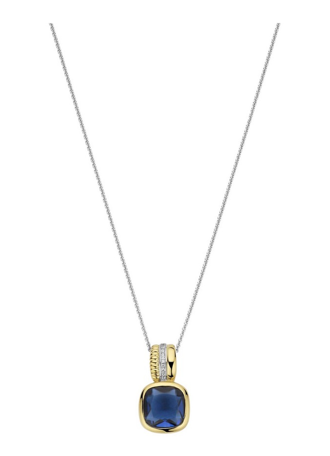 TI SENTO - Milano Ketting met hanger 6864DB - voorkant zilver