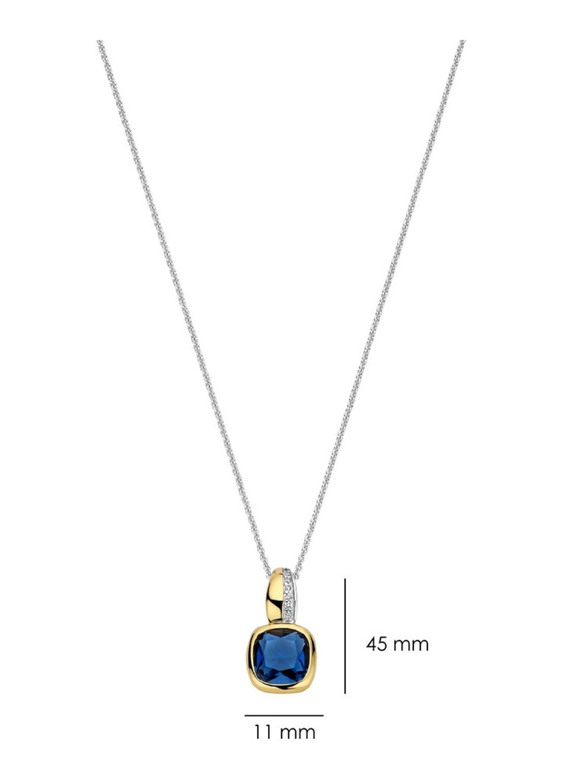 TI SENTO - Milano Ketting met hanger 6865DB - detail 5 zilver