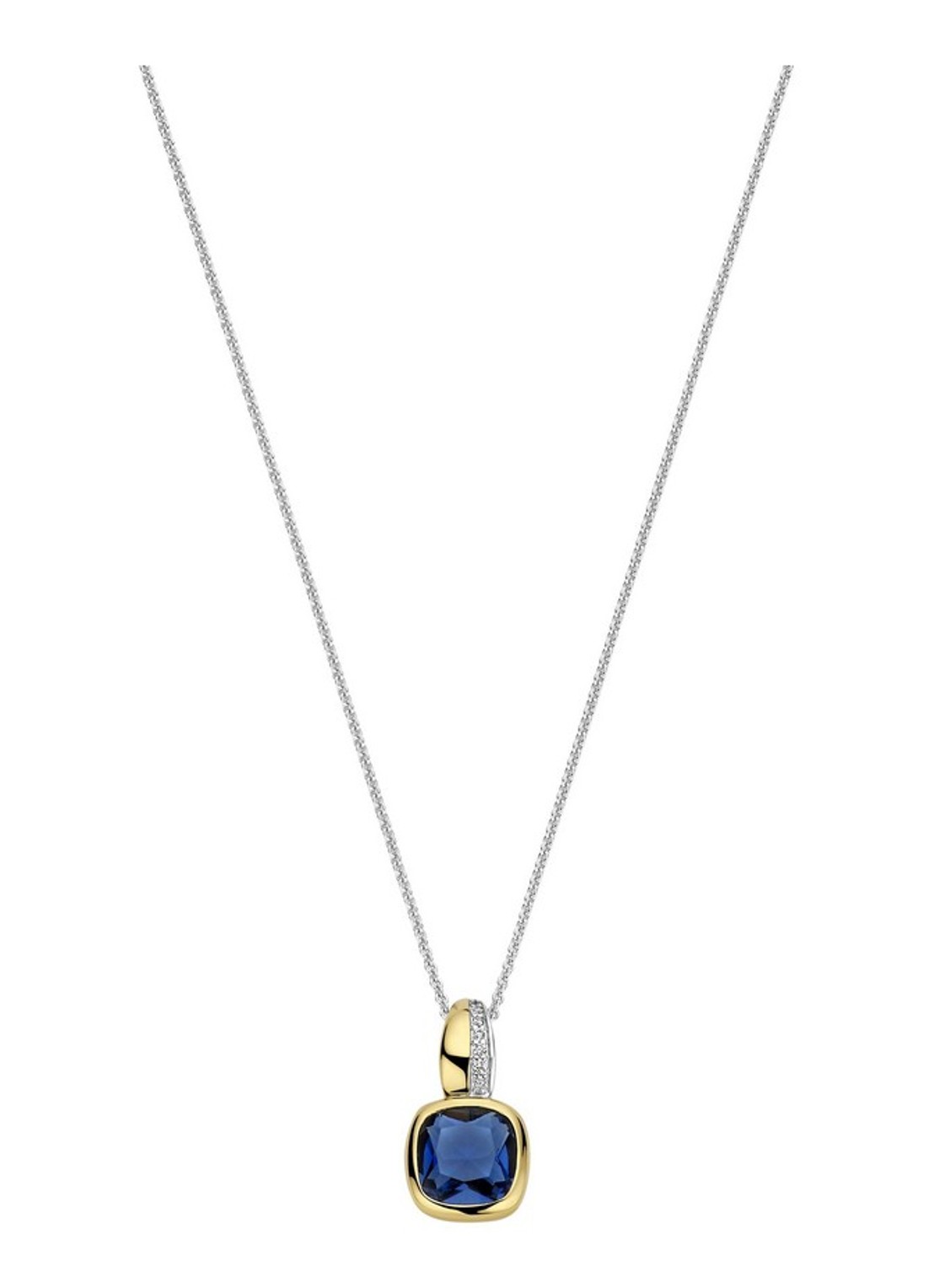 TI SENTO - Milano Ketting met hanger 6865DB - voorkant zilver