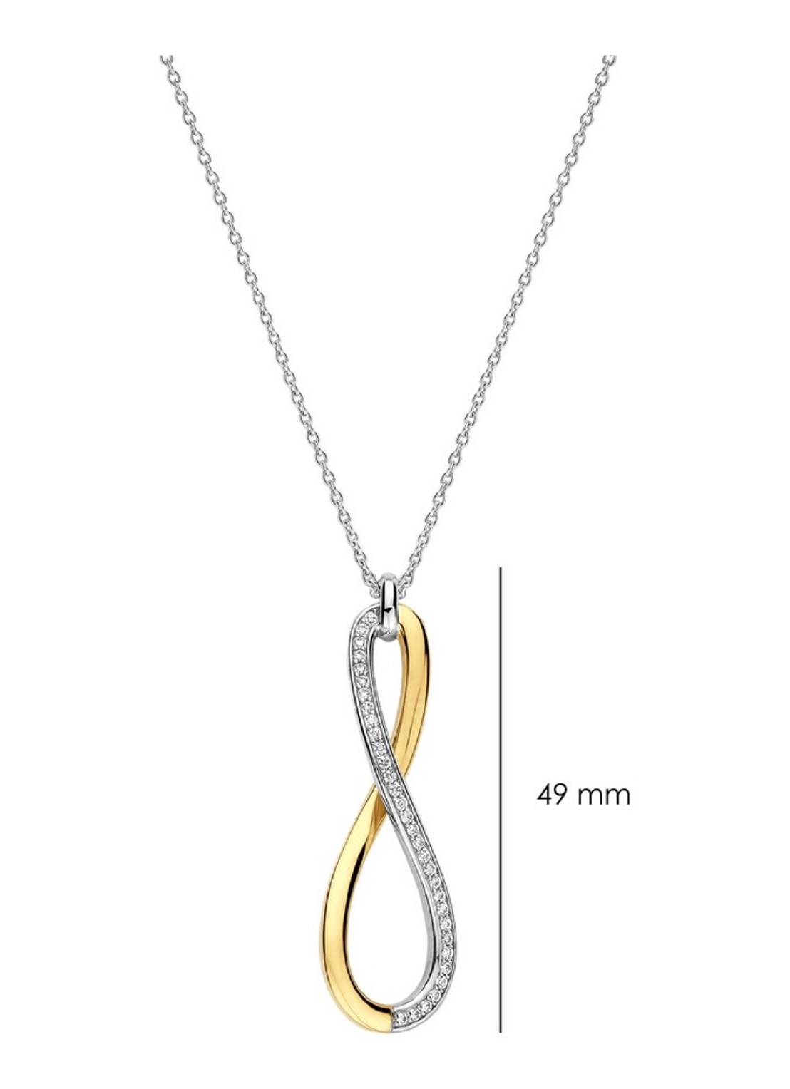 TI SENTO - Milano Ketting met zirkonia 34132ZY - detail 3 goud