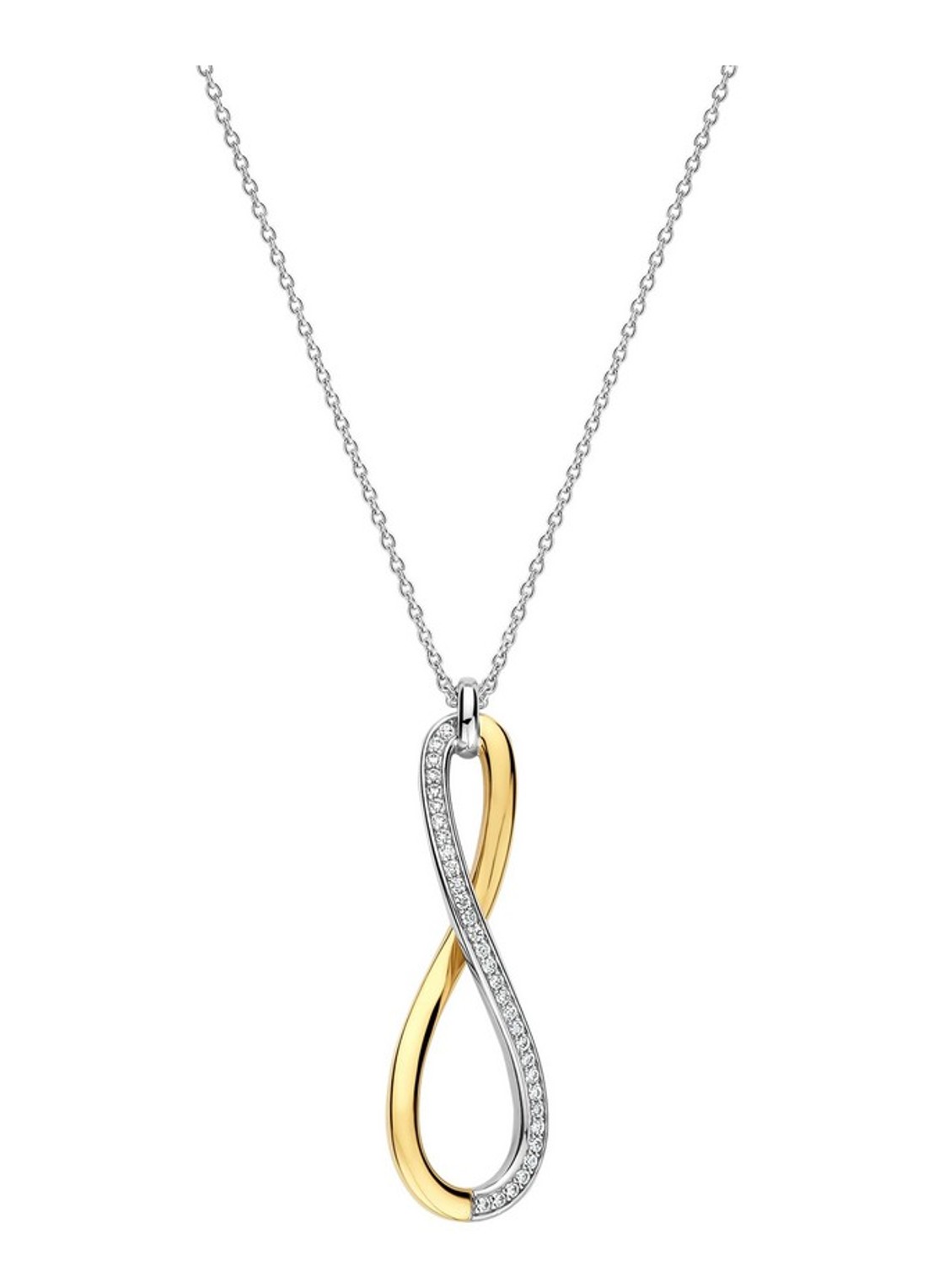 TI SENTO - Milano Ketting met zirkonia 34132ZY - voorkant 4 goud