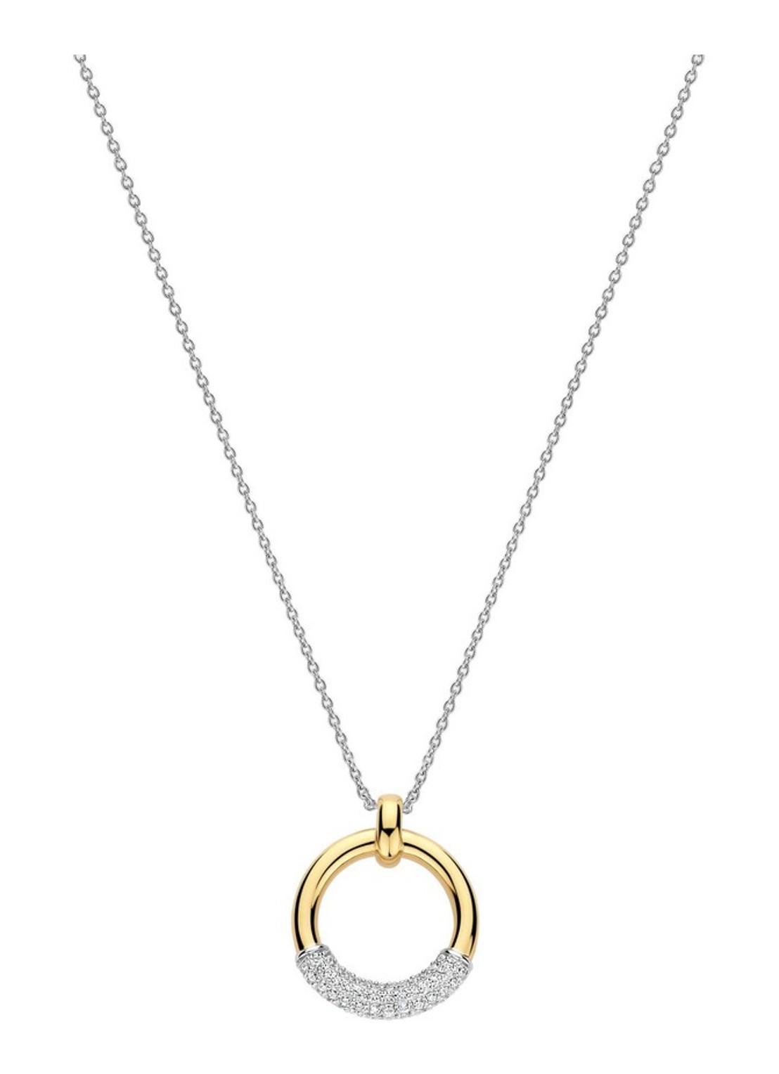 TI SENTO - Milano Ketting met zirkonia 34133ZY - voorkant zilver