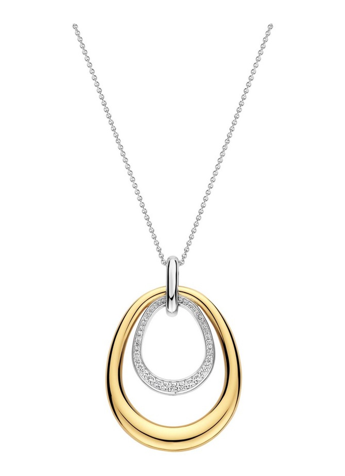 TI SENTO - Milano Ketting met zirkonia 34140ZY - voorkant goud