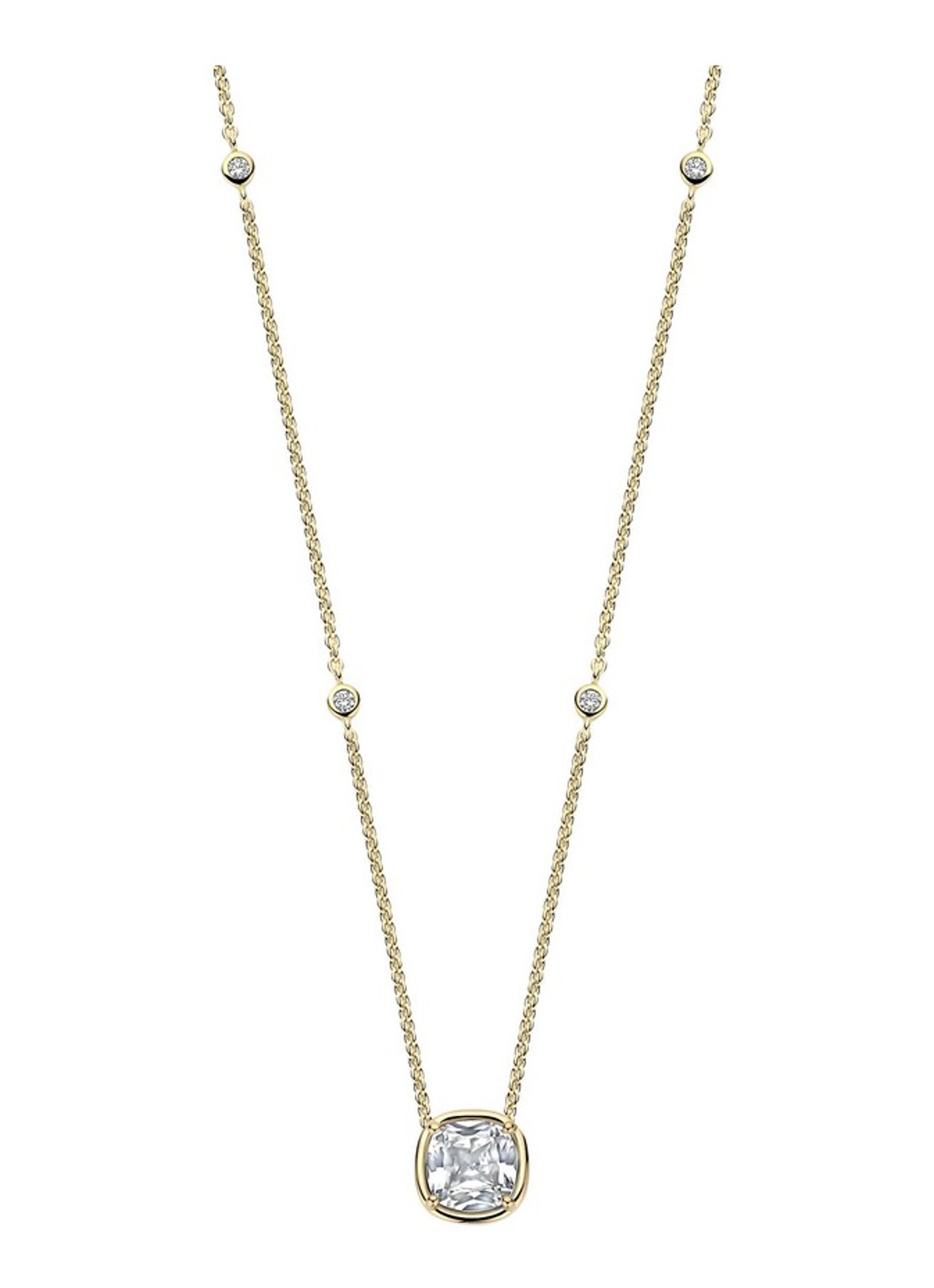 TI SENTO - Milano Ketting met zirkonia 34143ZY - voorkant goud