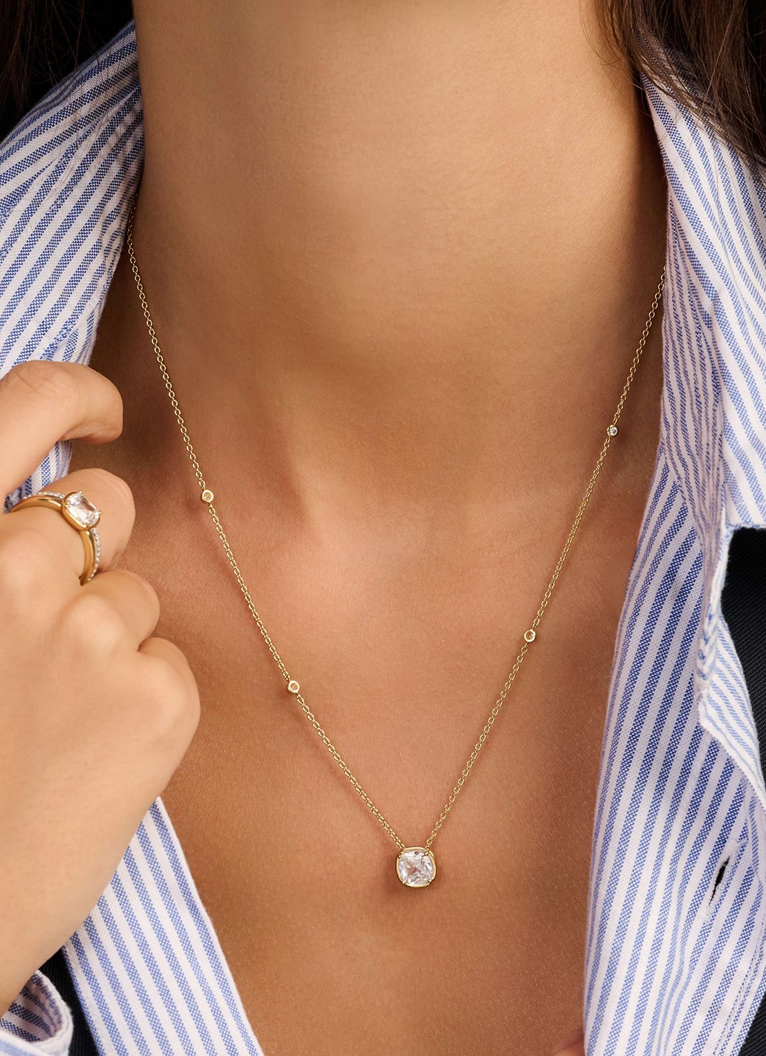TI SENTO - Milano Ketting met zirkonia 34143ZY - voorkant 2 goud