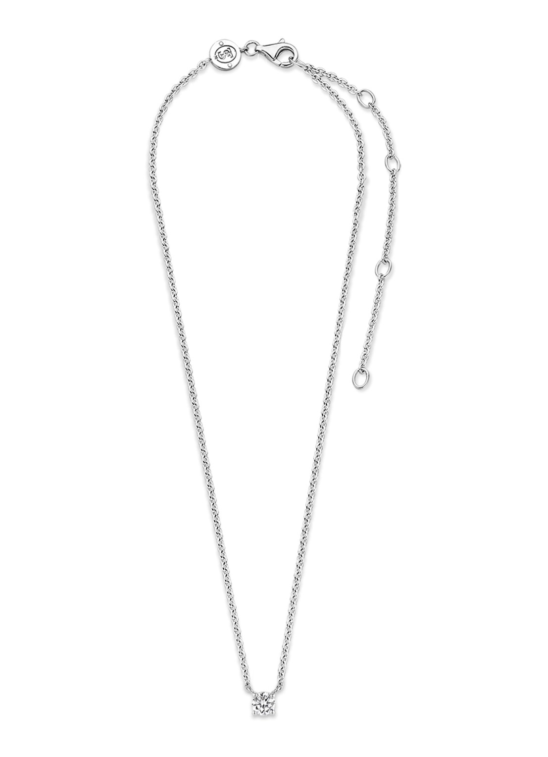 TI SENTO - Milano Ketting met zirkonia 3894ZI - voorkant 2 zilver