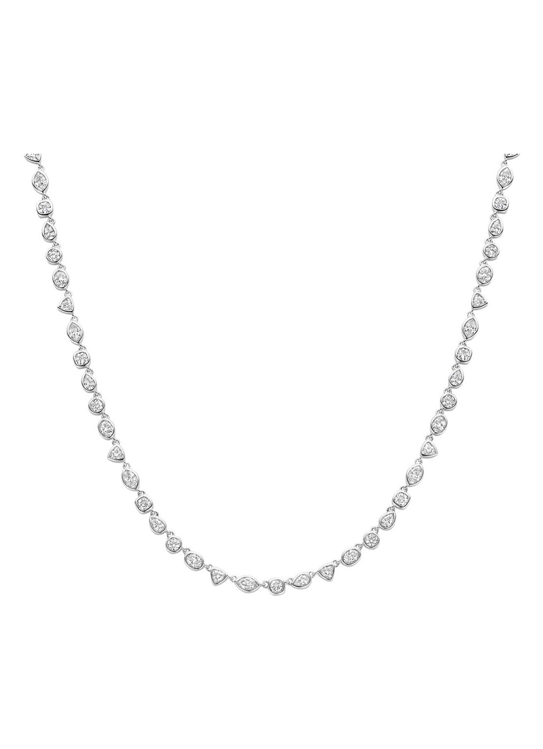 TI SENTO - Milano  Ketting van zilver 34076ZI - voorkant 3 zilver