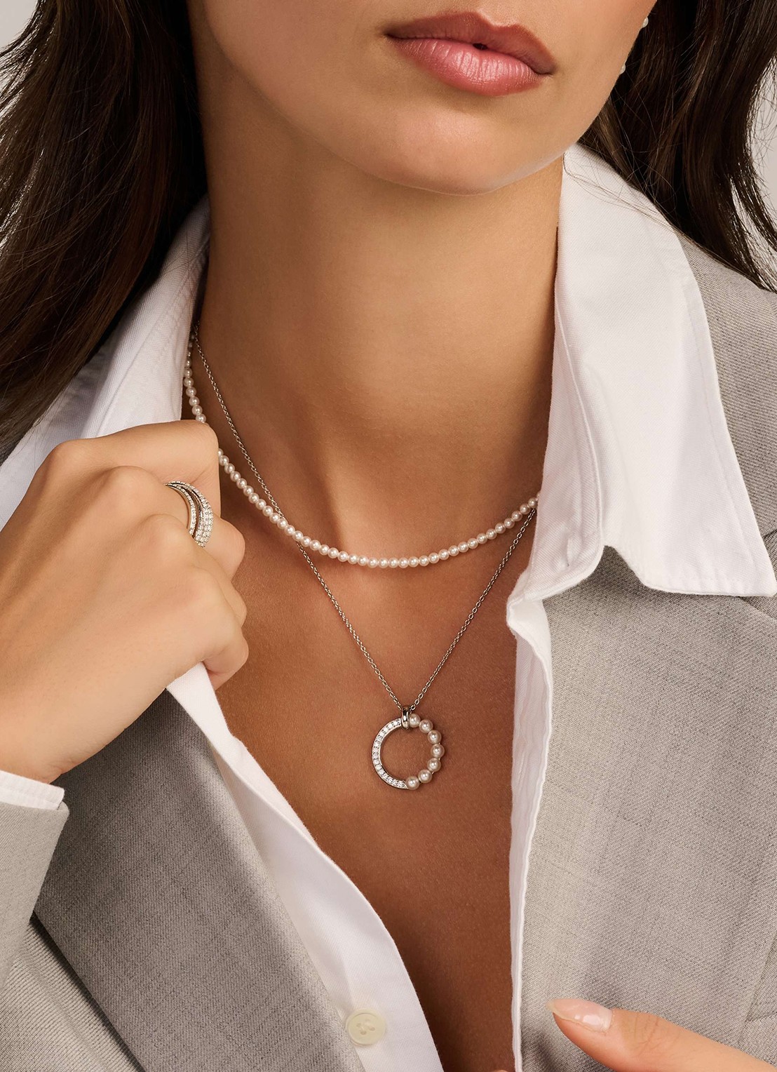 TI SENTO - Milano Ketting van zilver 34136PW - voorkant 5 zilver