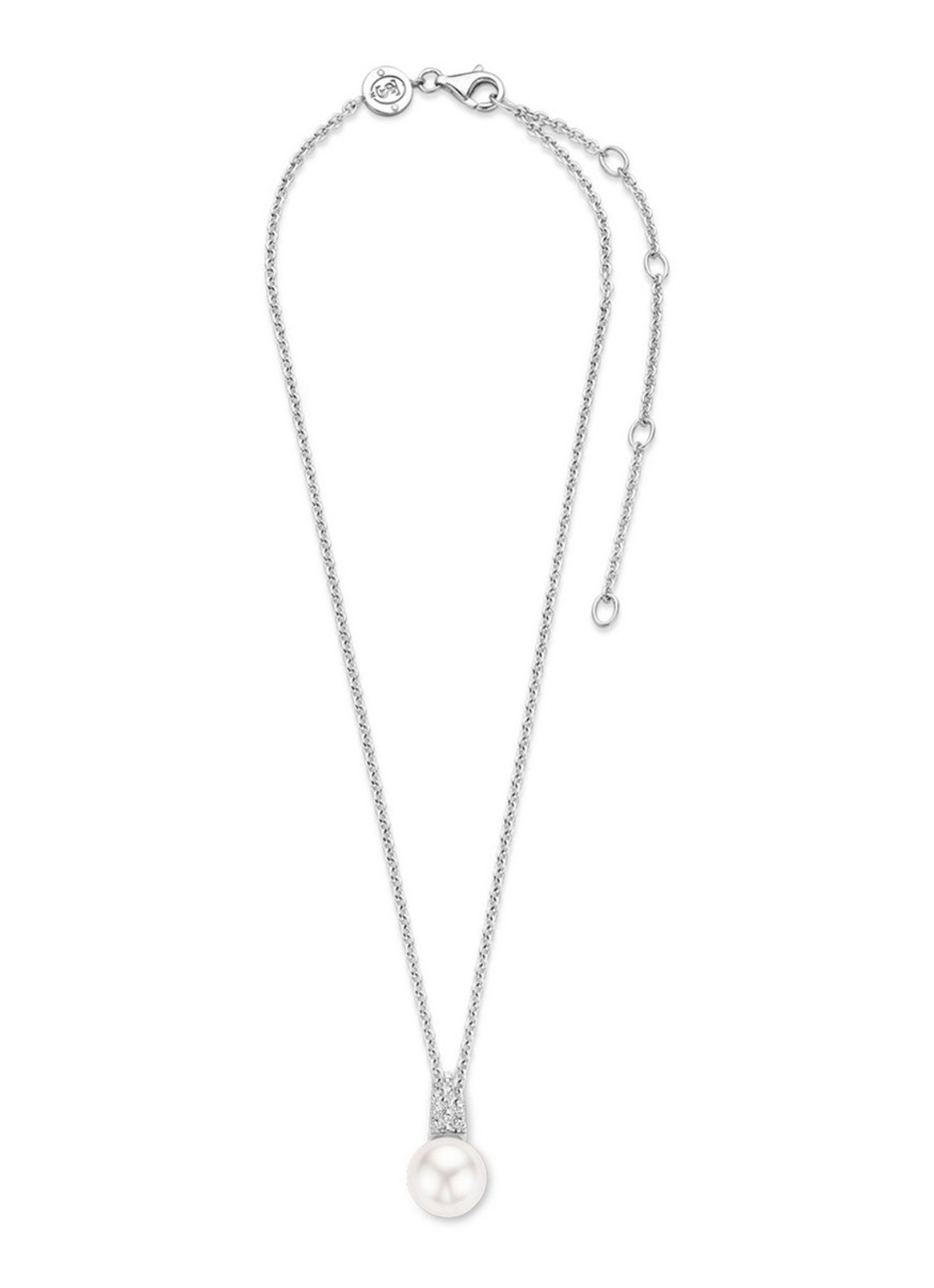 TI SENTO - Milano Ketting van zilver met zirkonia 3877PW - detail zilver