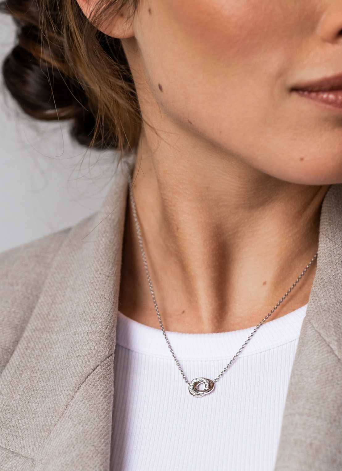 TI SENTO - Milano Ketting van zilver met zirkonia 3915ZI - voorkant 6 zilver