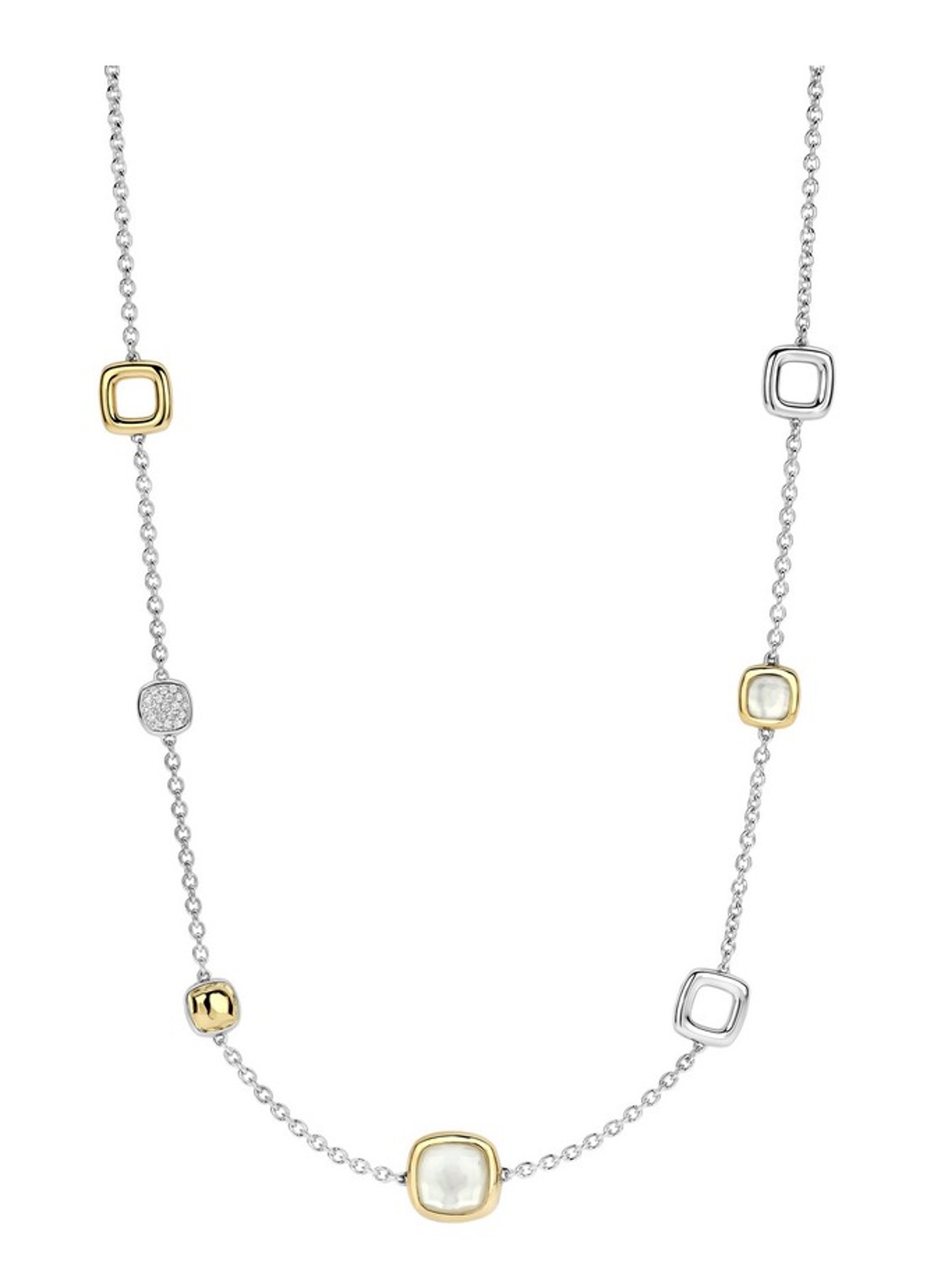 TI SENTO - Milano Ketting verguld 34080MW - voorkant zilver