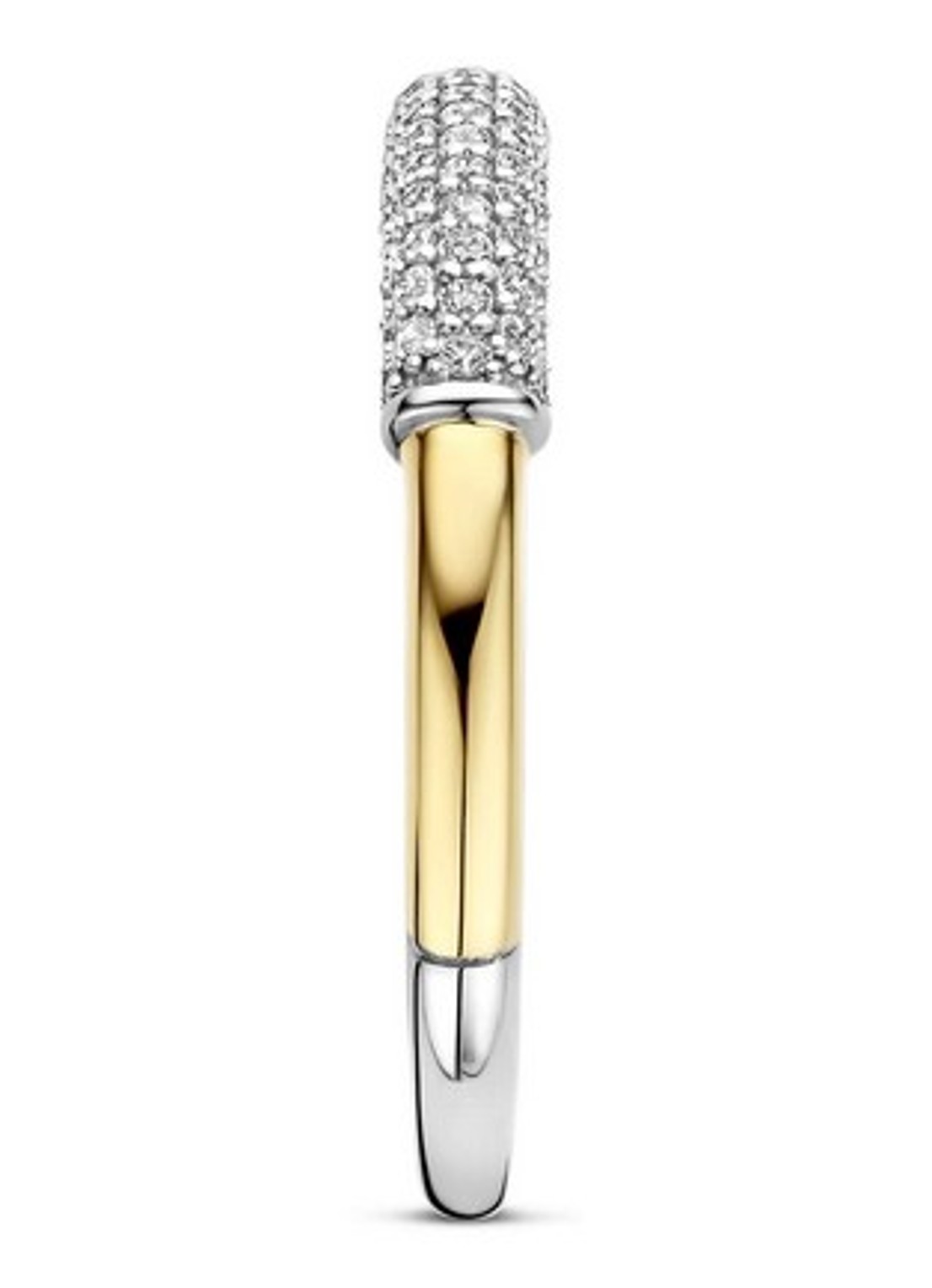 TI SENTO - Milano Modern Pavé ring 12437ZY - detail goud