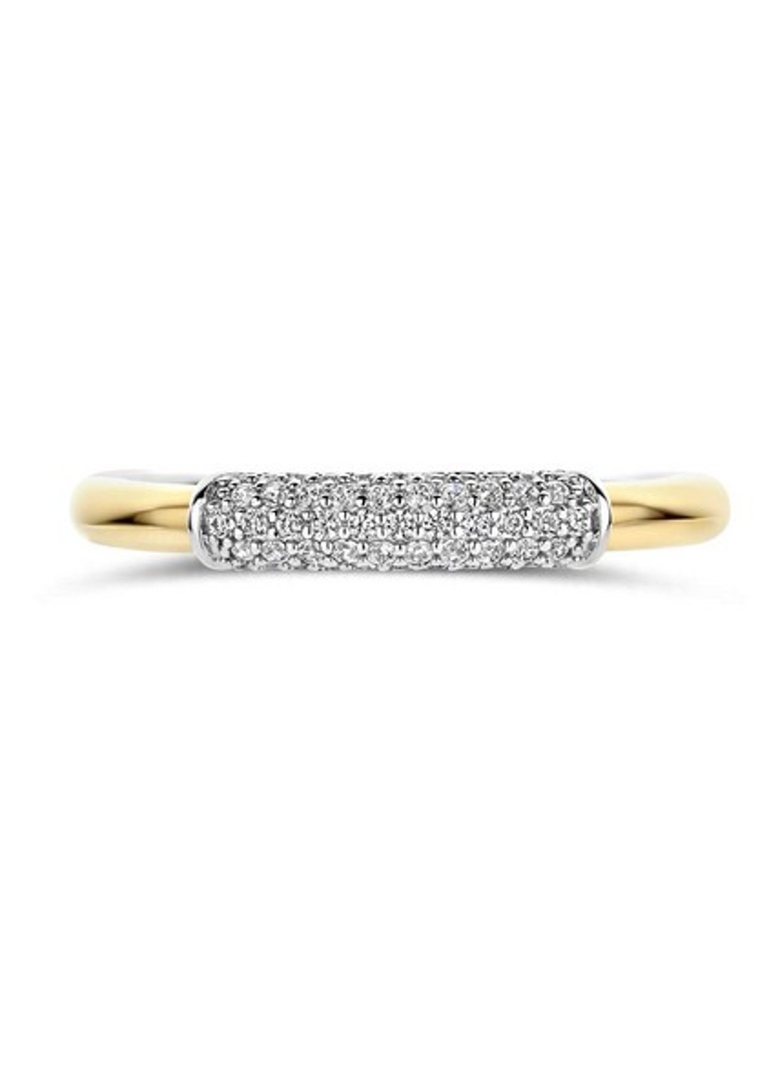 TI SENTO - Milano Modern Pavé ring 12437ZY - detail 2 goud