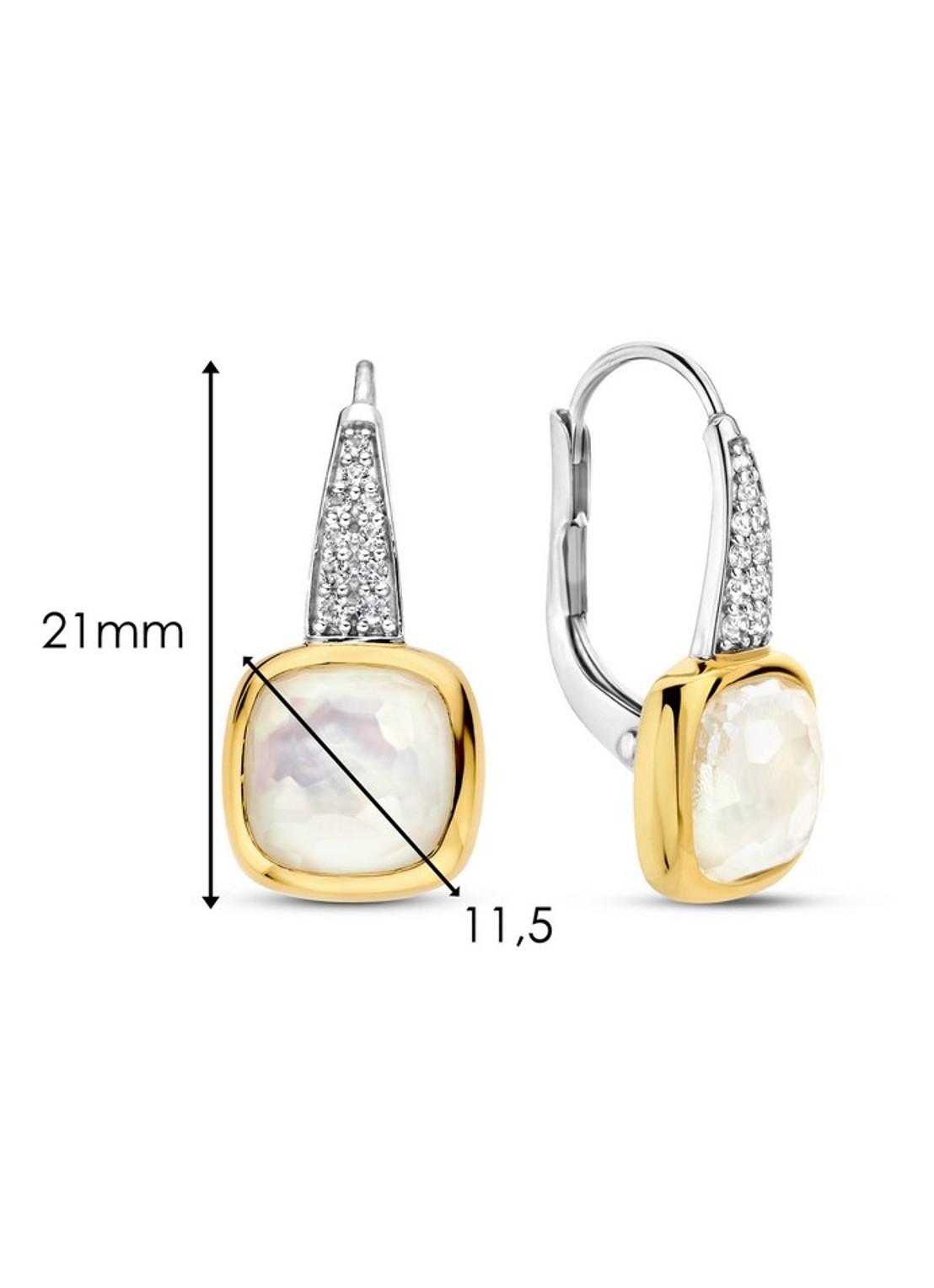 TI SENTO - Milano Oorhangers van zilver 7969MW - detail 3 zilver