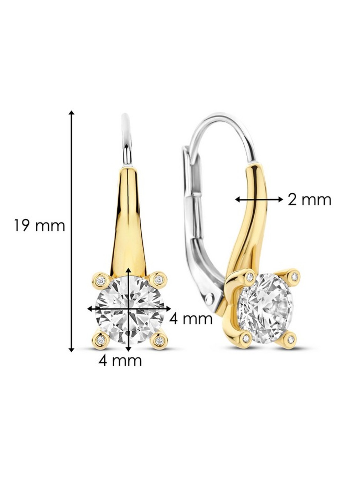 TI SENTO - Milano  Oorhangers verguld 78009ZY - detail 3 goud