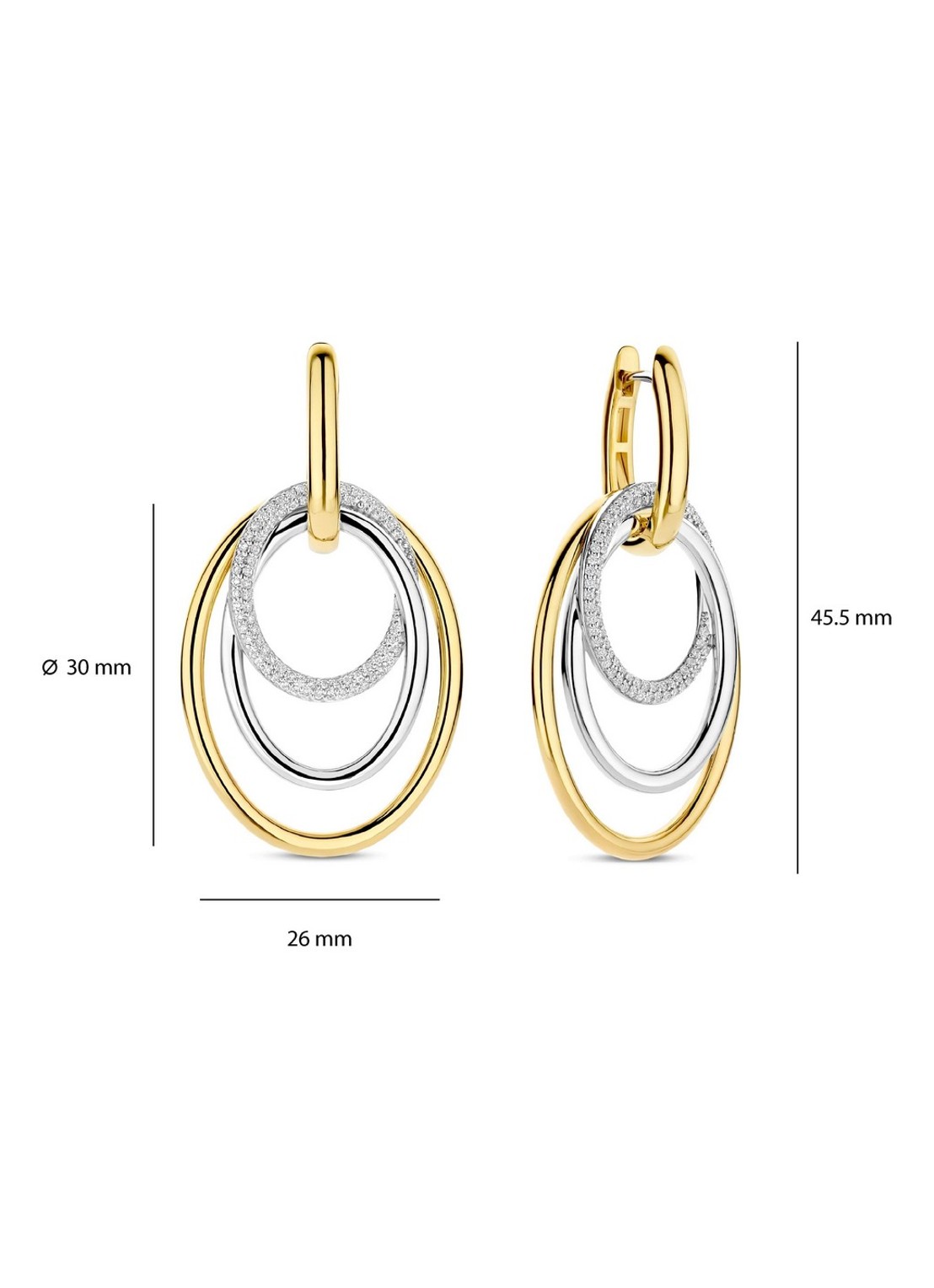 TI SENTO - Milano Oorhangers verguld 78067ZY - detail 2 goud