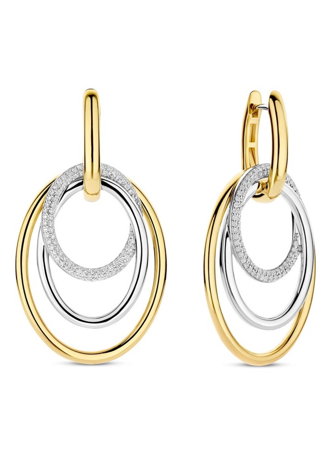 TI SENTO - Milano Oorhangers verguld 78067ZY - voorkant 3 goud