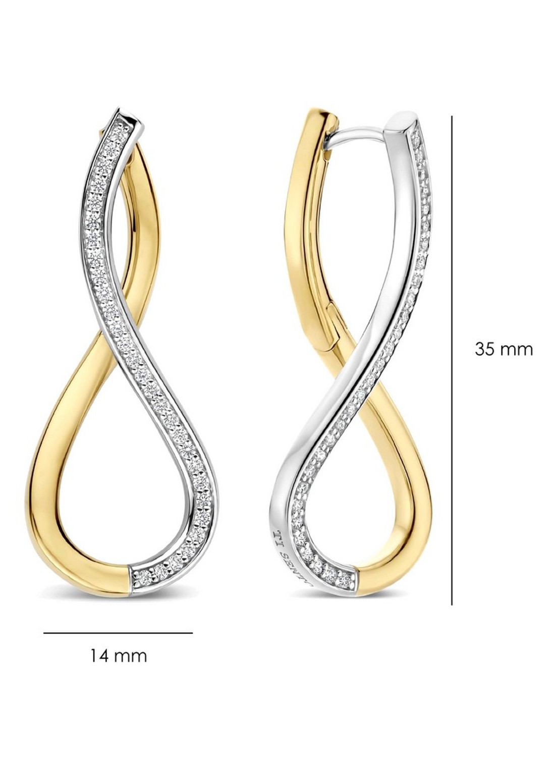 TI SENTO - Milano Oorhangers verguld 78087ZY - detail 4 goud