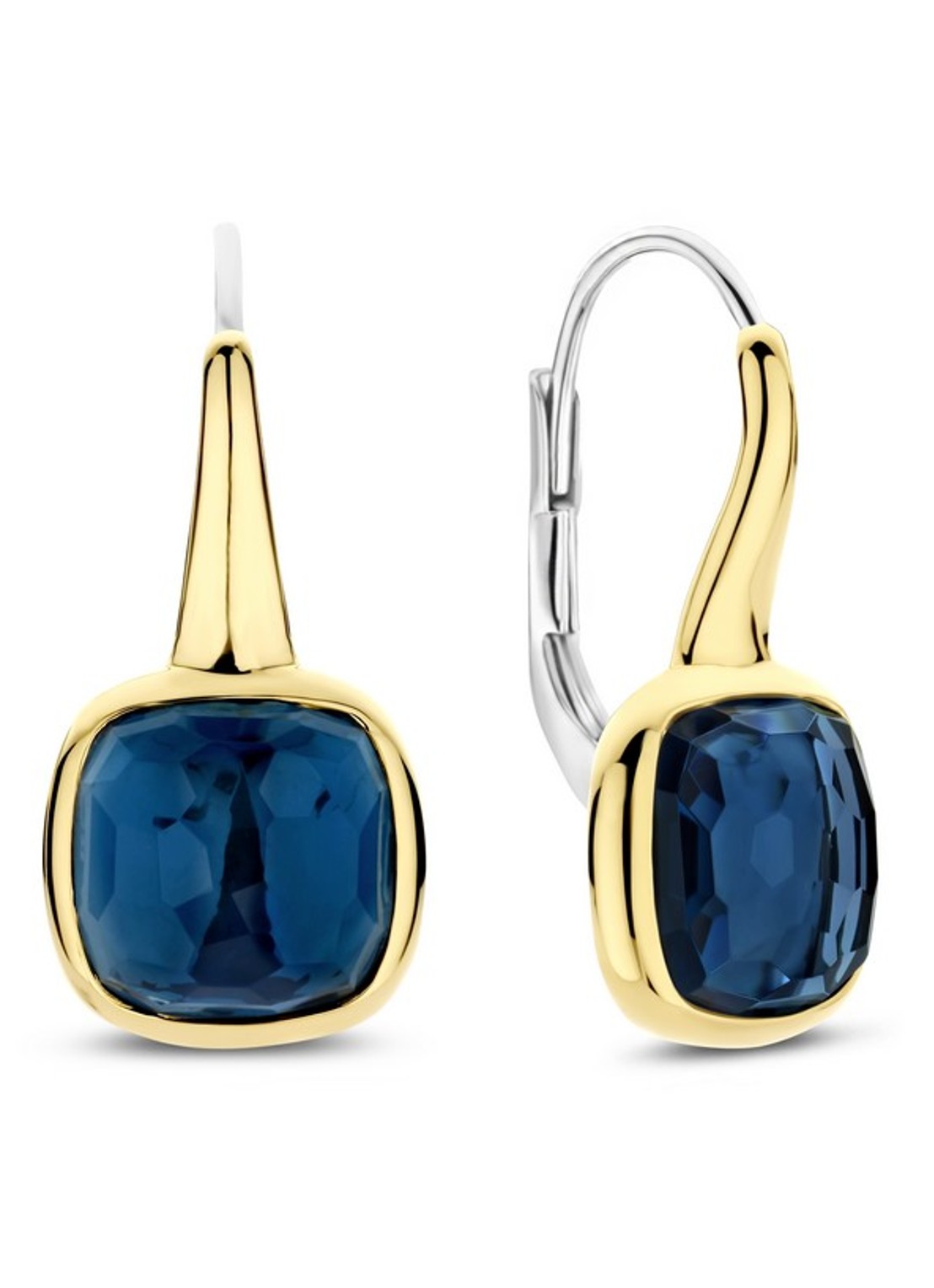 TI SENTO - Milano Oorhangers verguld 7989DB - voorkant 3 blauw