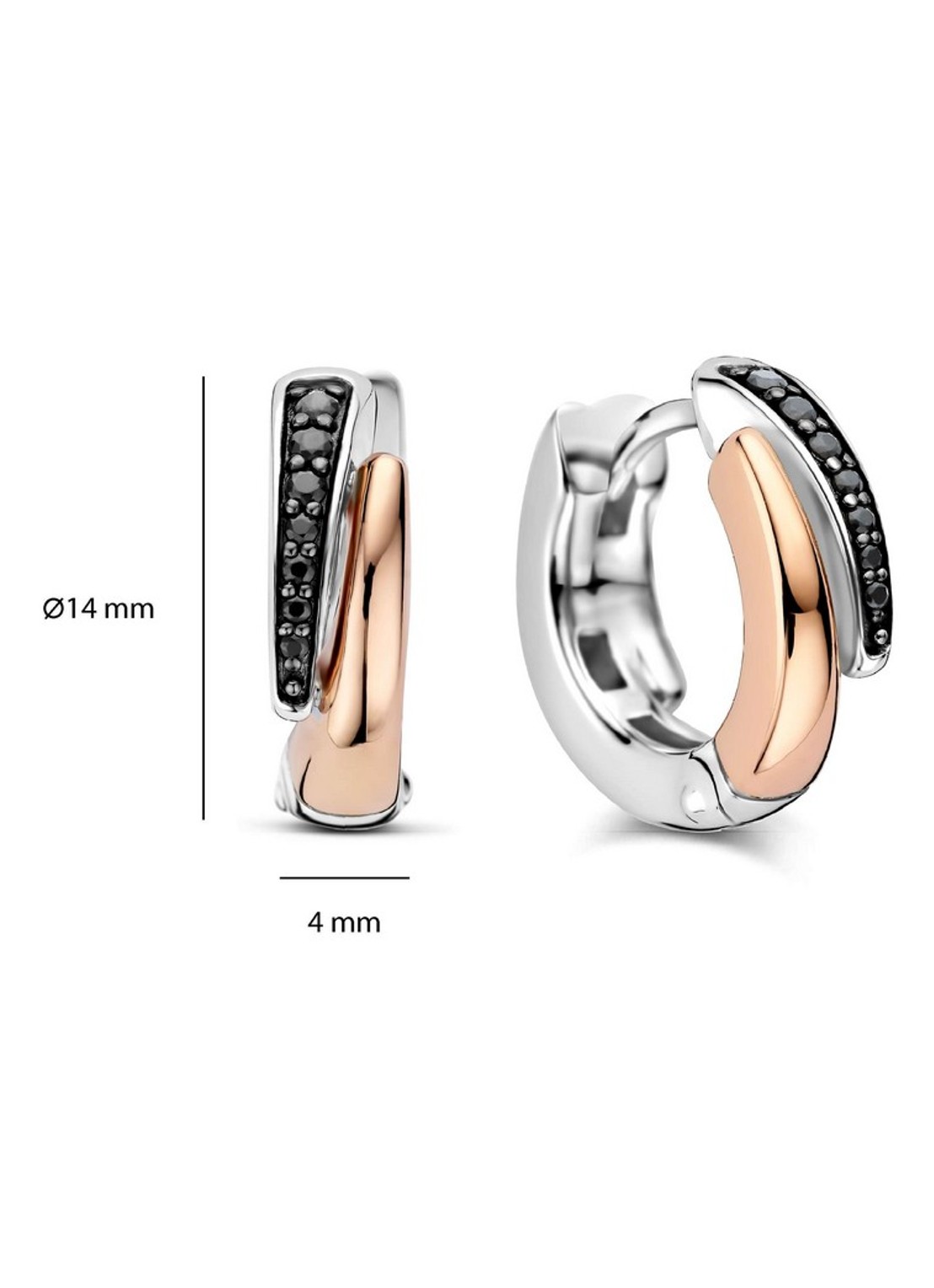 TI SENTO - Milano Oorringen 78052BR - detail 3 roségoud