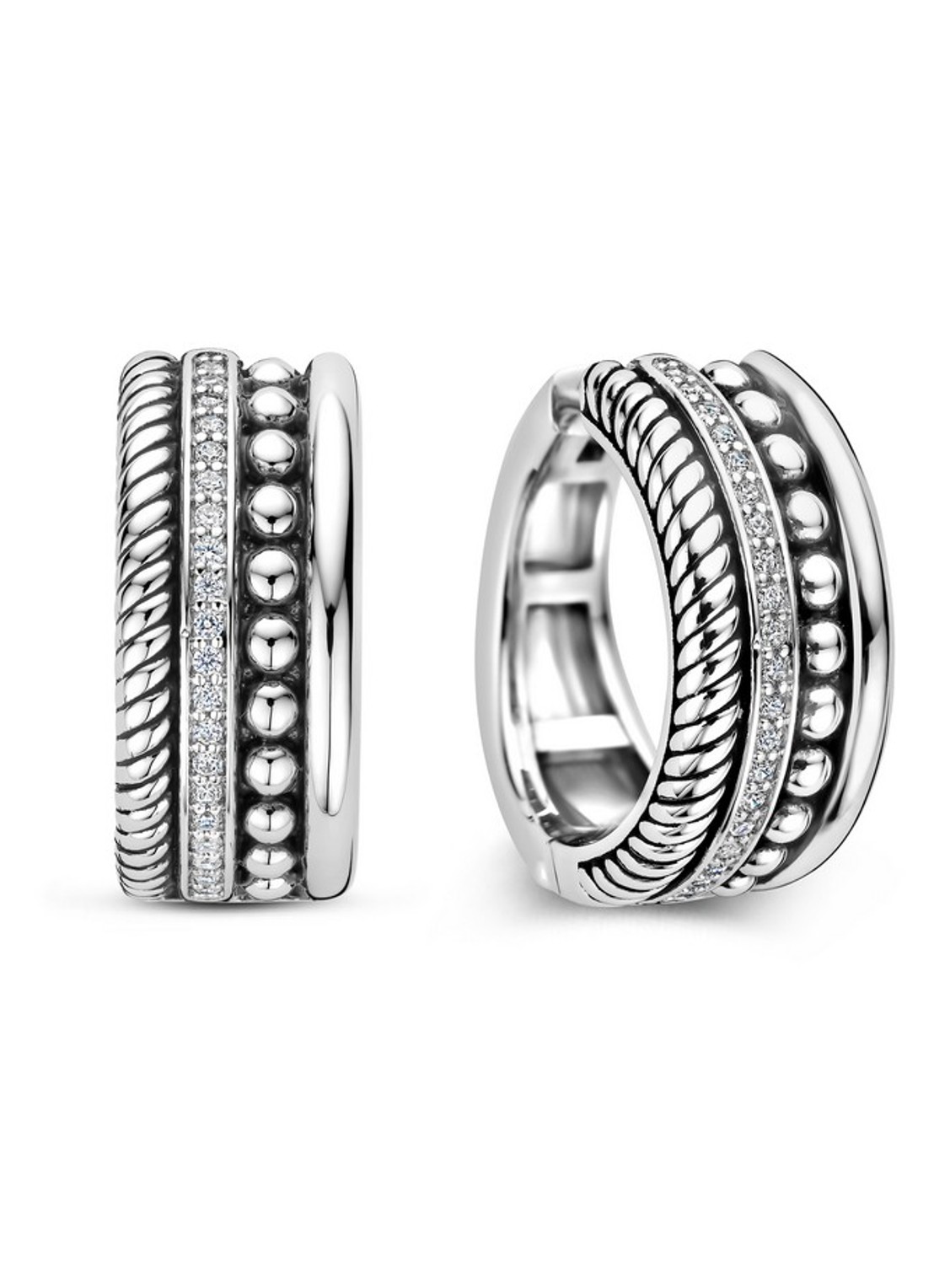 TI SENTO - Milano Oorringen 78059ZI - voorkant zilver