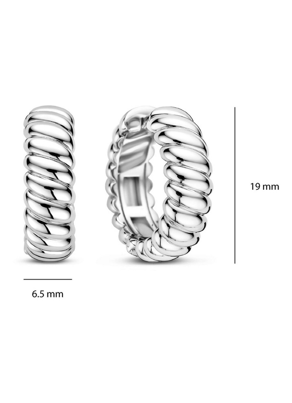 TI SENTO - Milano Oorringen 78066SI - detail 5 zilver