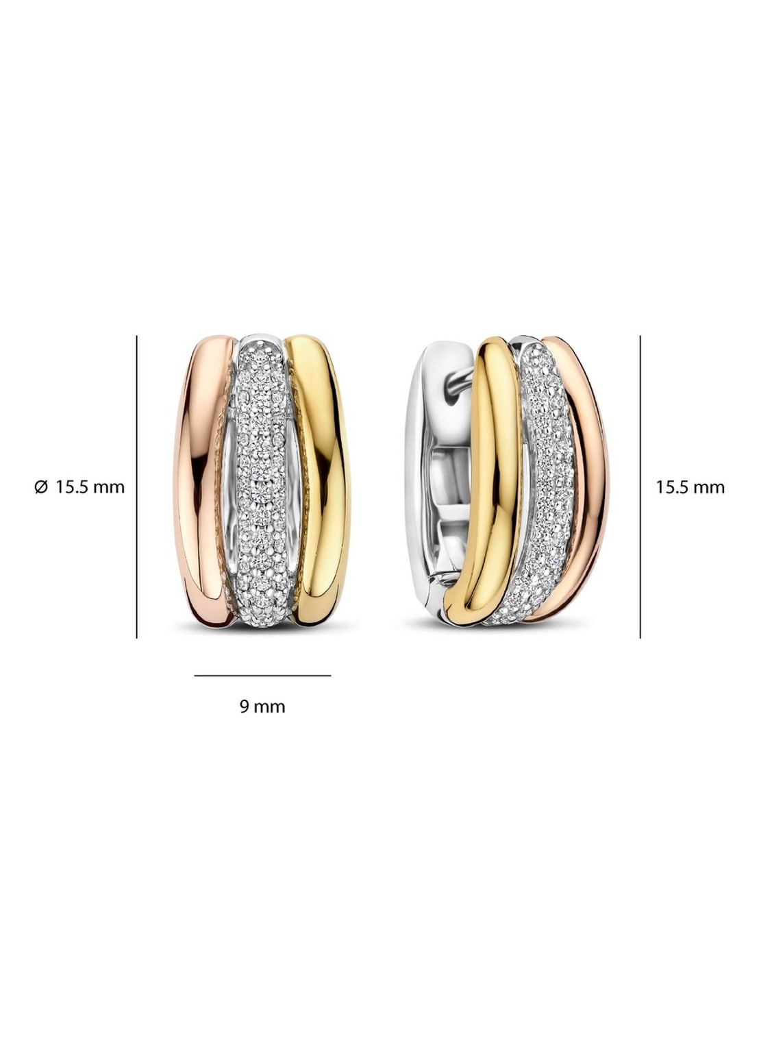 TI SENTO - Milano Oorringen 78072TZ - detail 2 goud