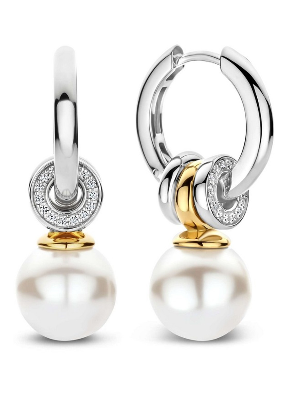 TI SENTO - Milano Oorringen met hanger 78094YP - voorkant 3 zilver