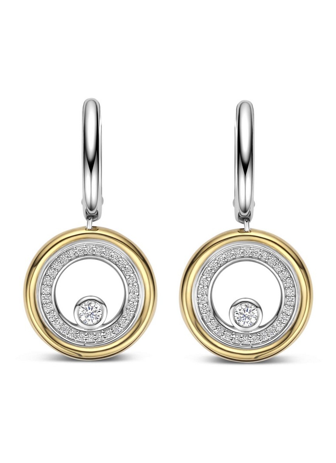 TI SENTO - Milano Oorringen met hanger 78112ZY - detail zilver