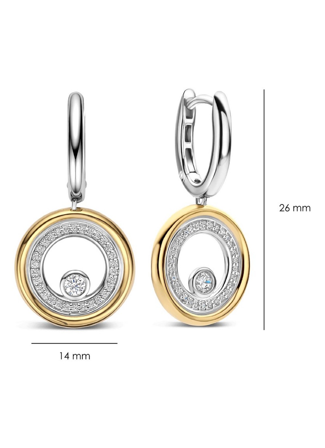 TI SENTO - Milano Oorringen met hanger 78112ZY - detail 2 zilver